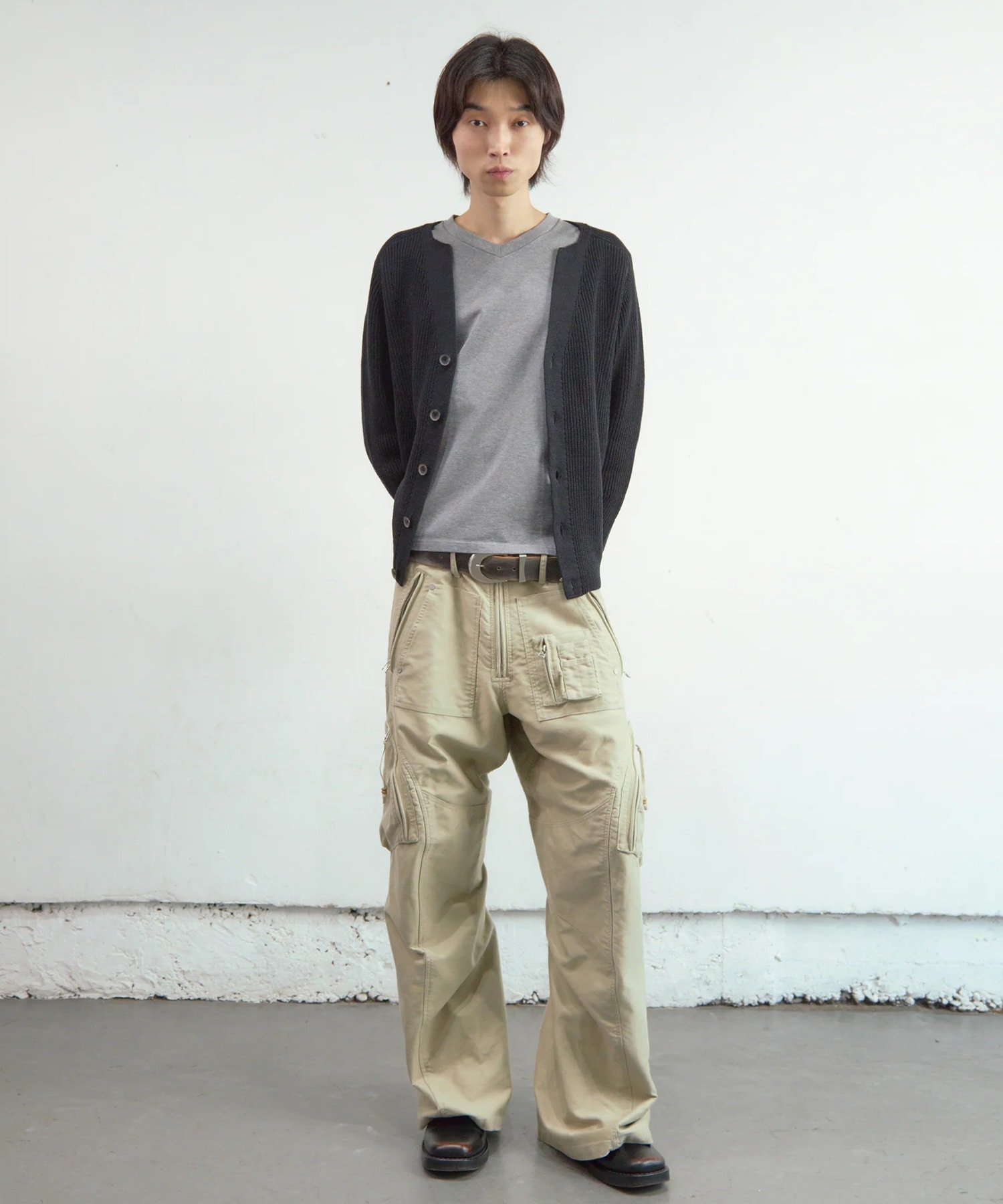 RIBBED CARDIGAN NVRFRGT