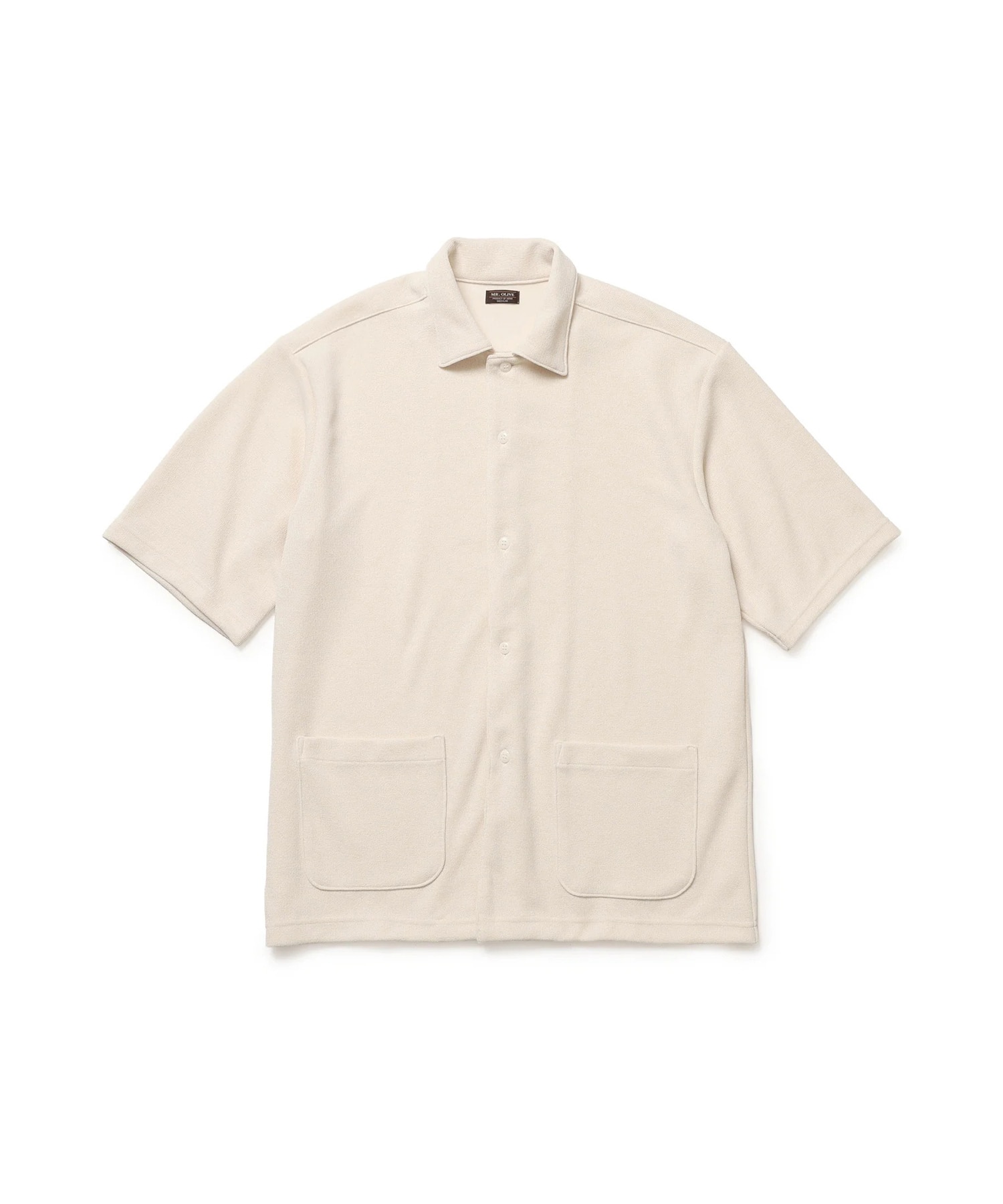POLYESTER HEMP JERSEY  /SHORT/S SERVICE SHIRT MR.OLIVE