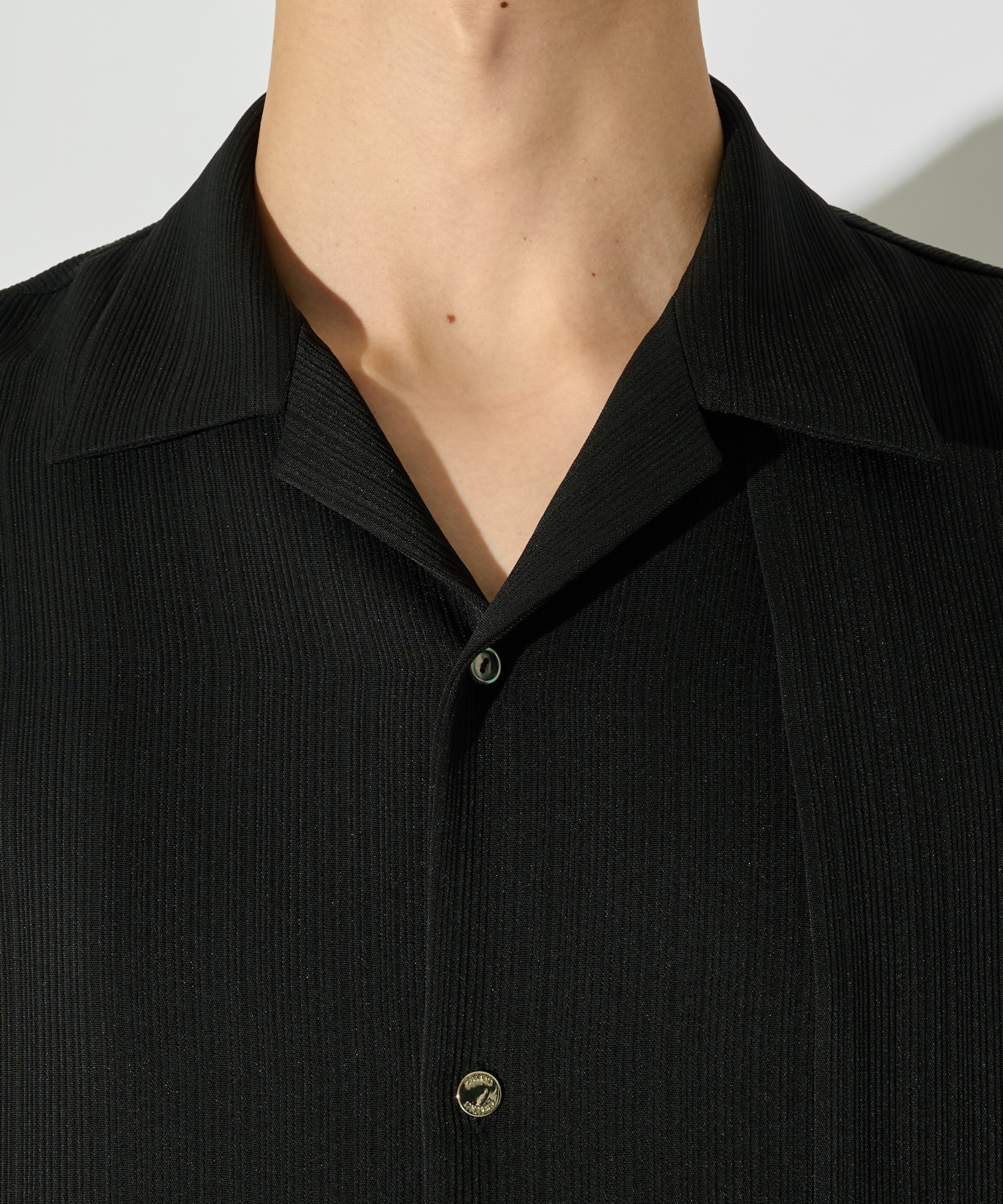 別注 Cord pique Asymmetrical Short Sleeve Shirt CULLNI