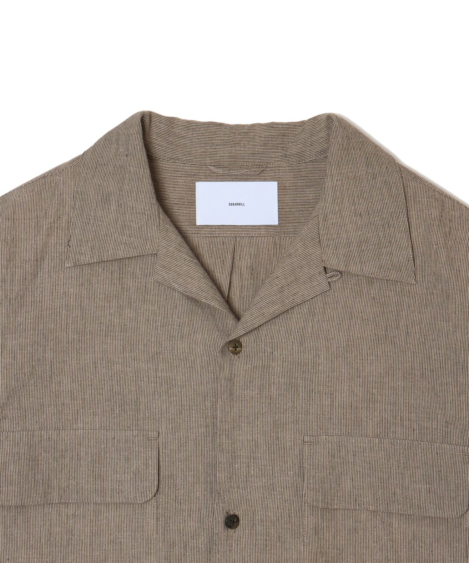 LINEN OPEN COLLOR SHIRT SUGARHILL