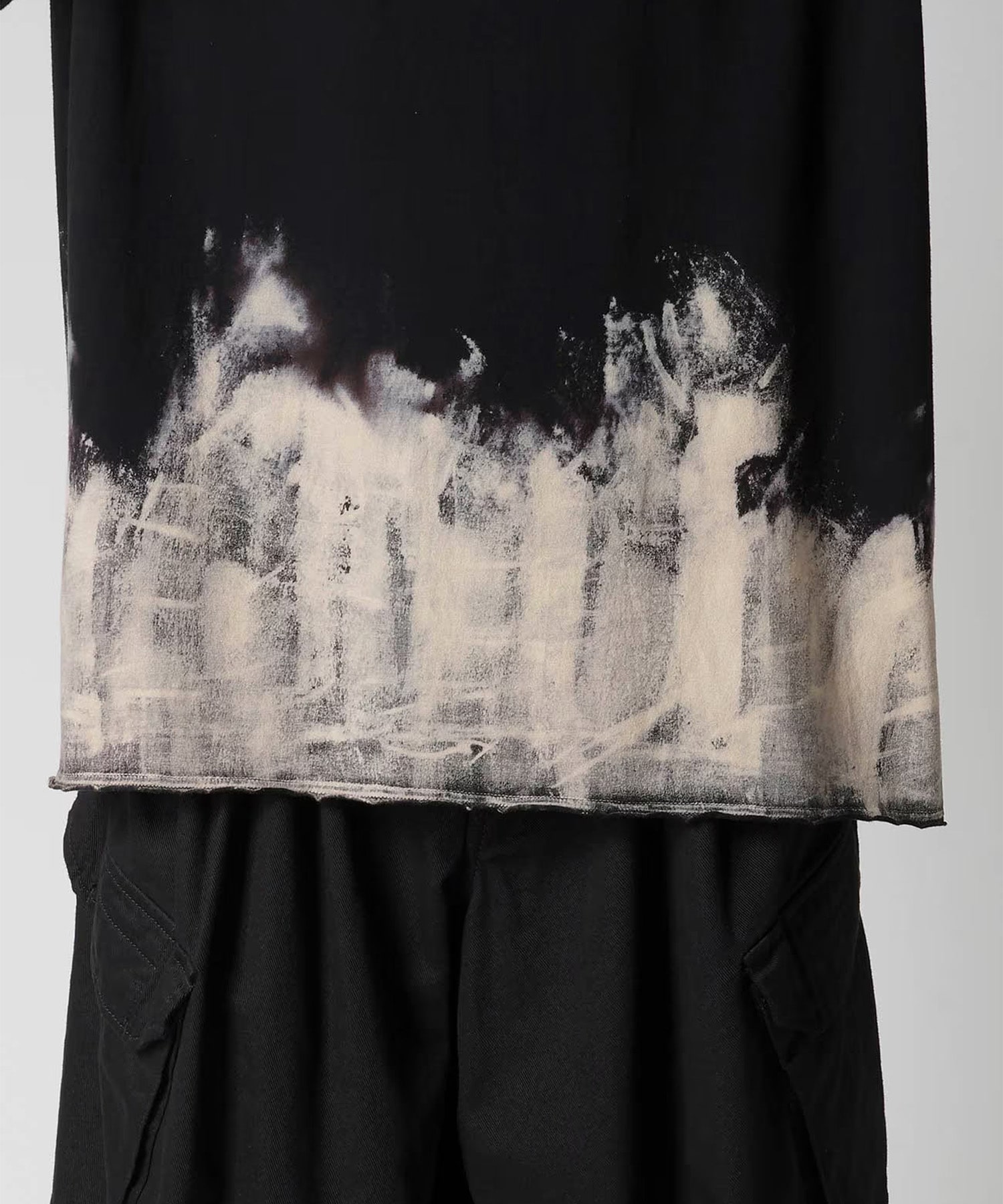 HK-T12-082 S/S TEE 抜染 Yohji Yamamoto