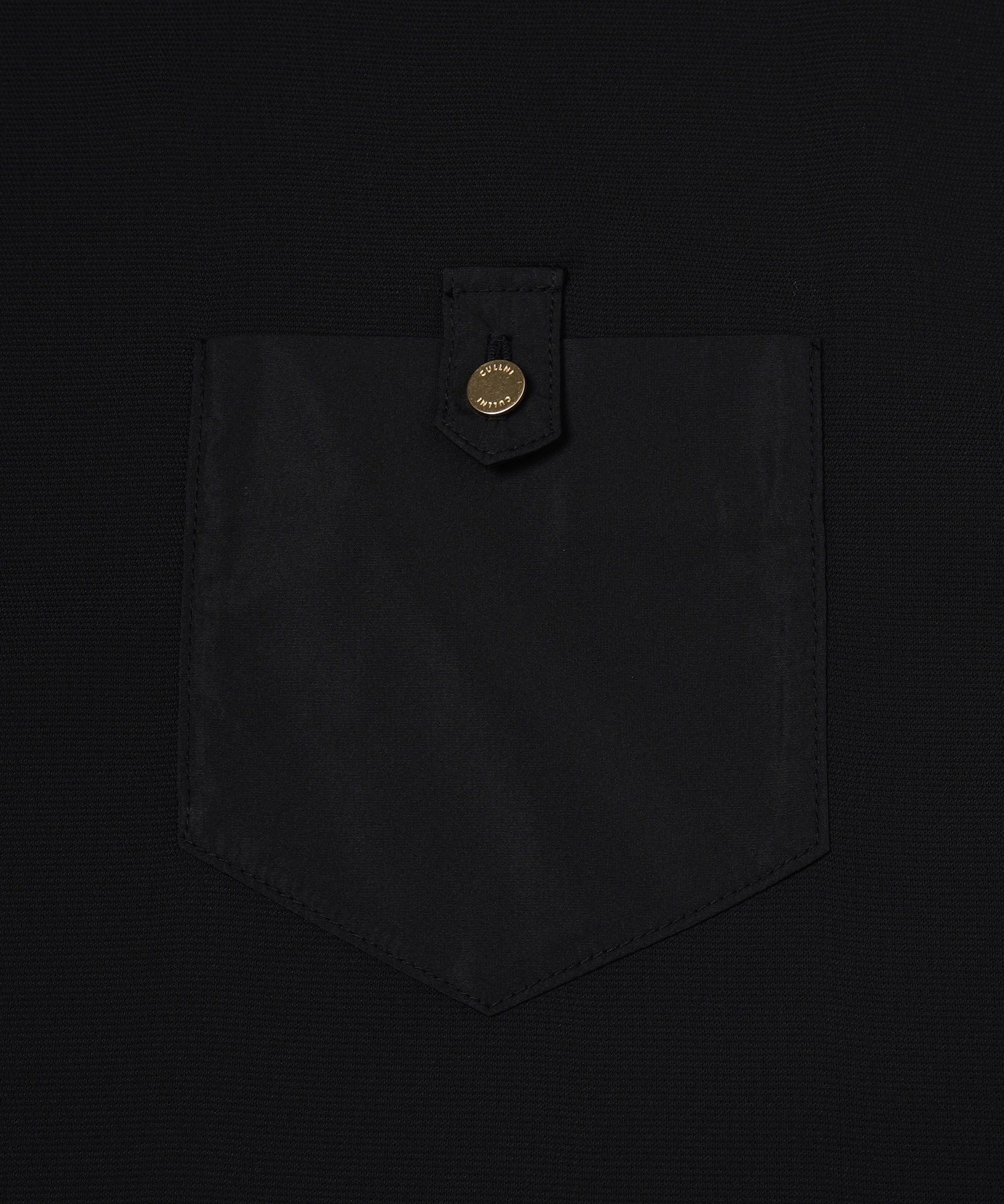 Dry Stretch Cloth Contrast Panel Short Sleeve Pullover CULLNI