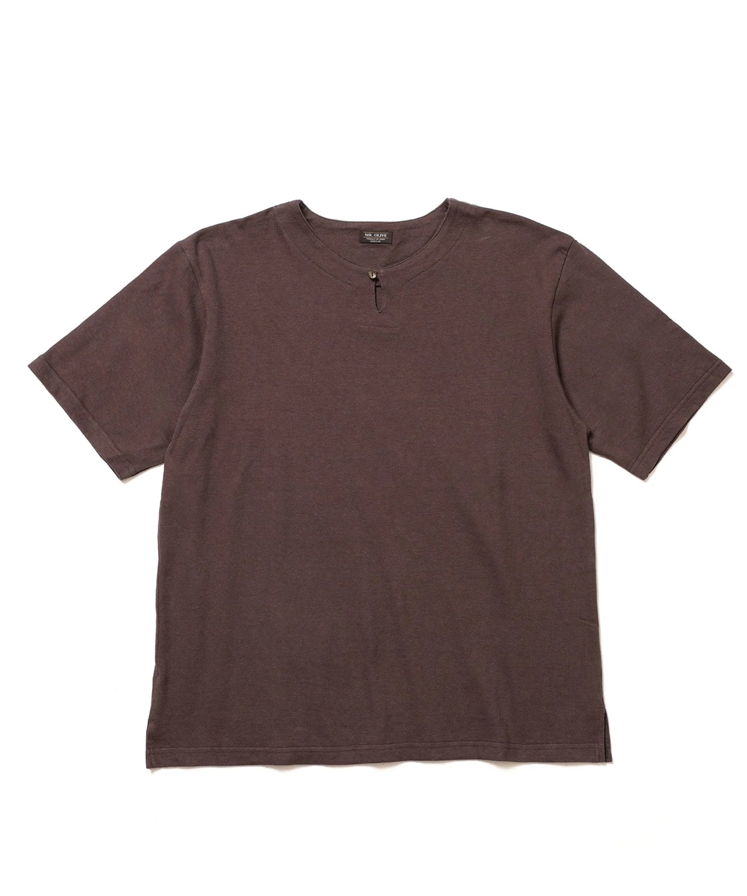 88/12 VINTAGE MATERIAL /KEY NECK T-SHIRT MR.OLIVE