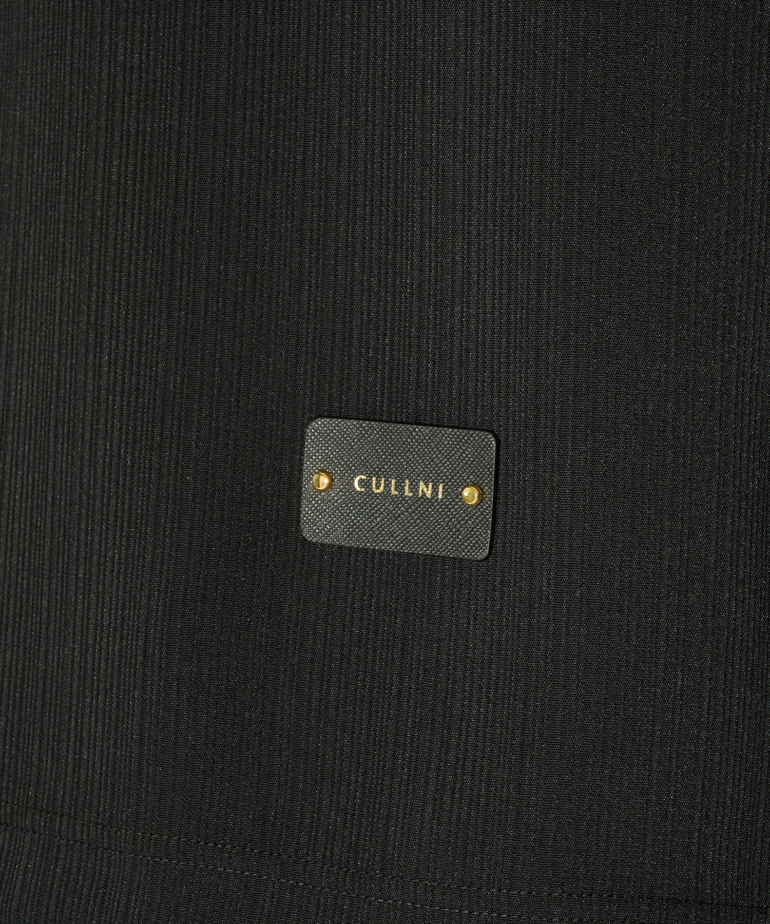 別注 Cord pique Leather Patch Short Sleeve Pullover CULLNI
