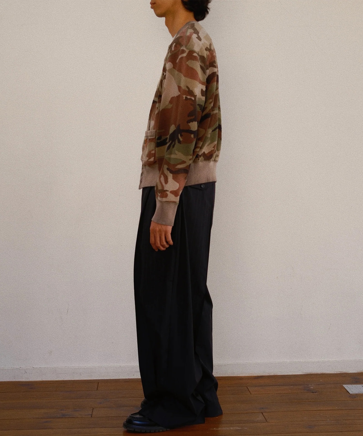 Camo Sweat Cardigan KHOKI