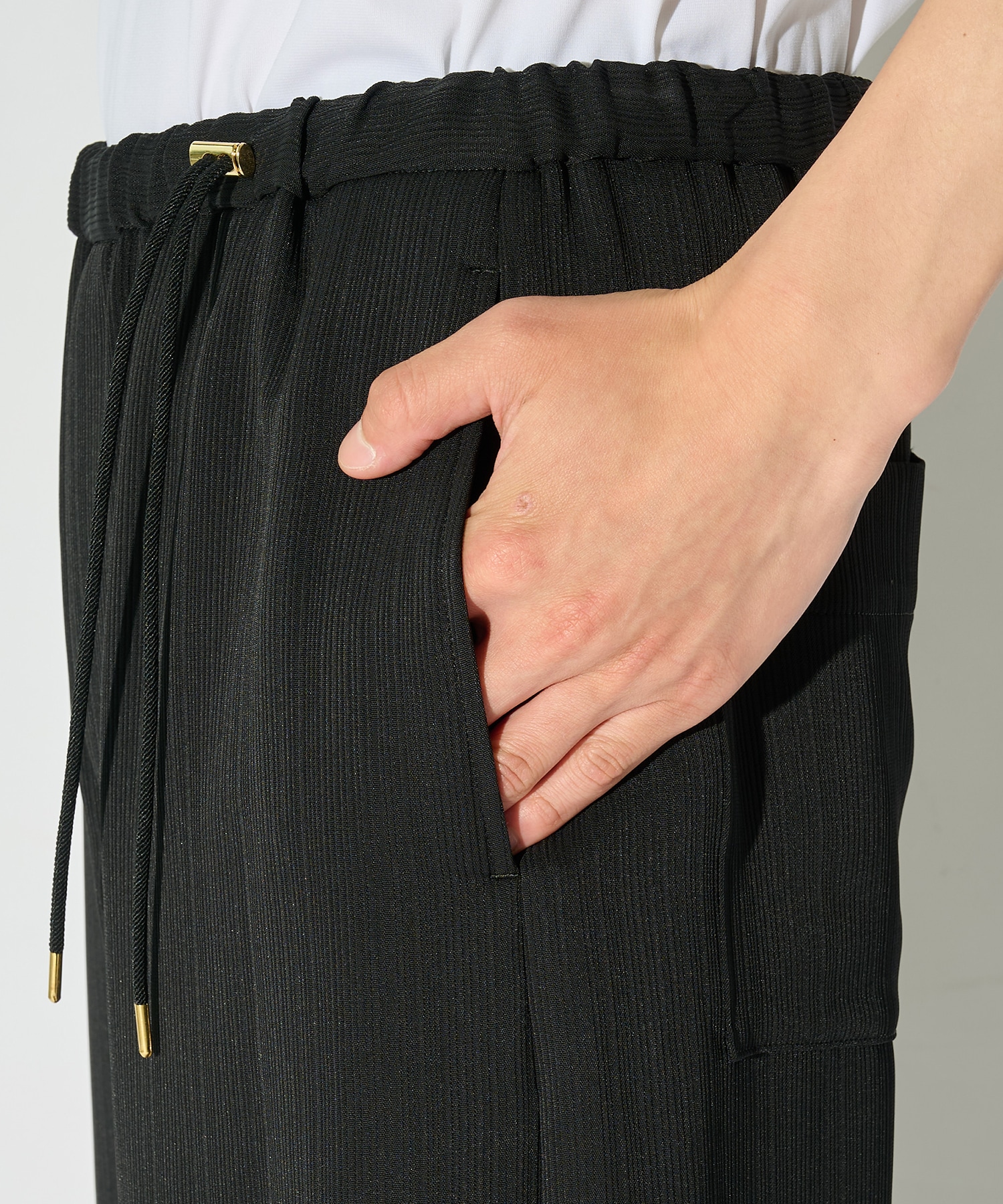別注 Cord pique Drawstring Relaxed Pants CULLNI