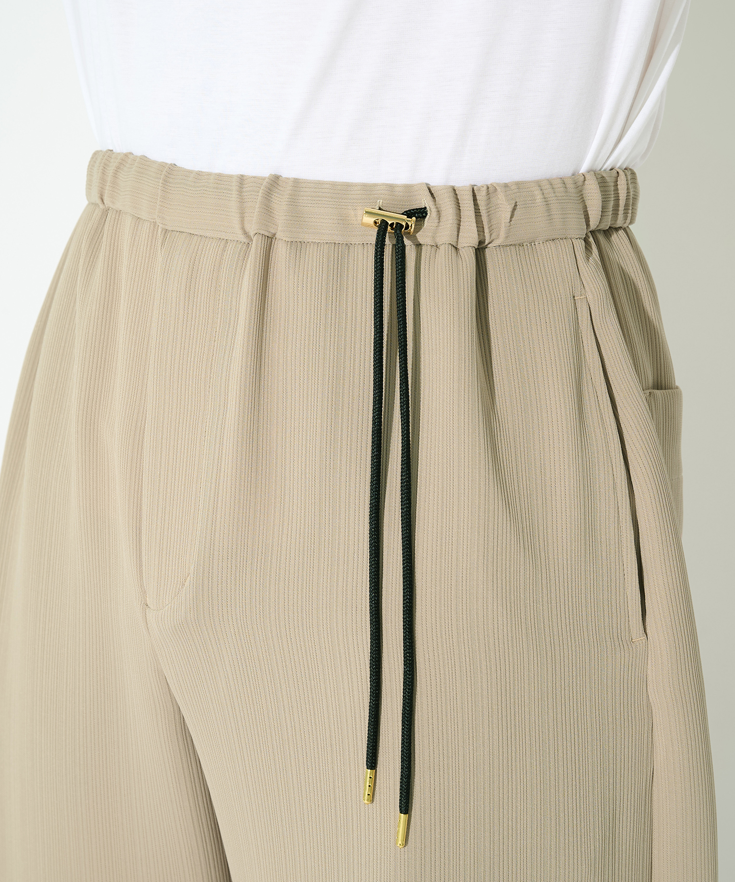 別注 Cord pique Drawstring Relaxed Pants CULLNI