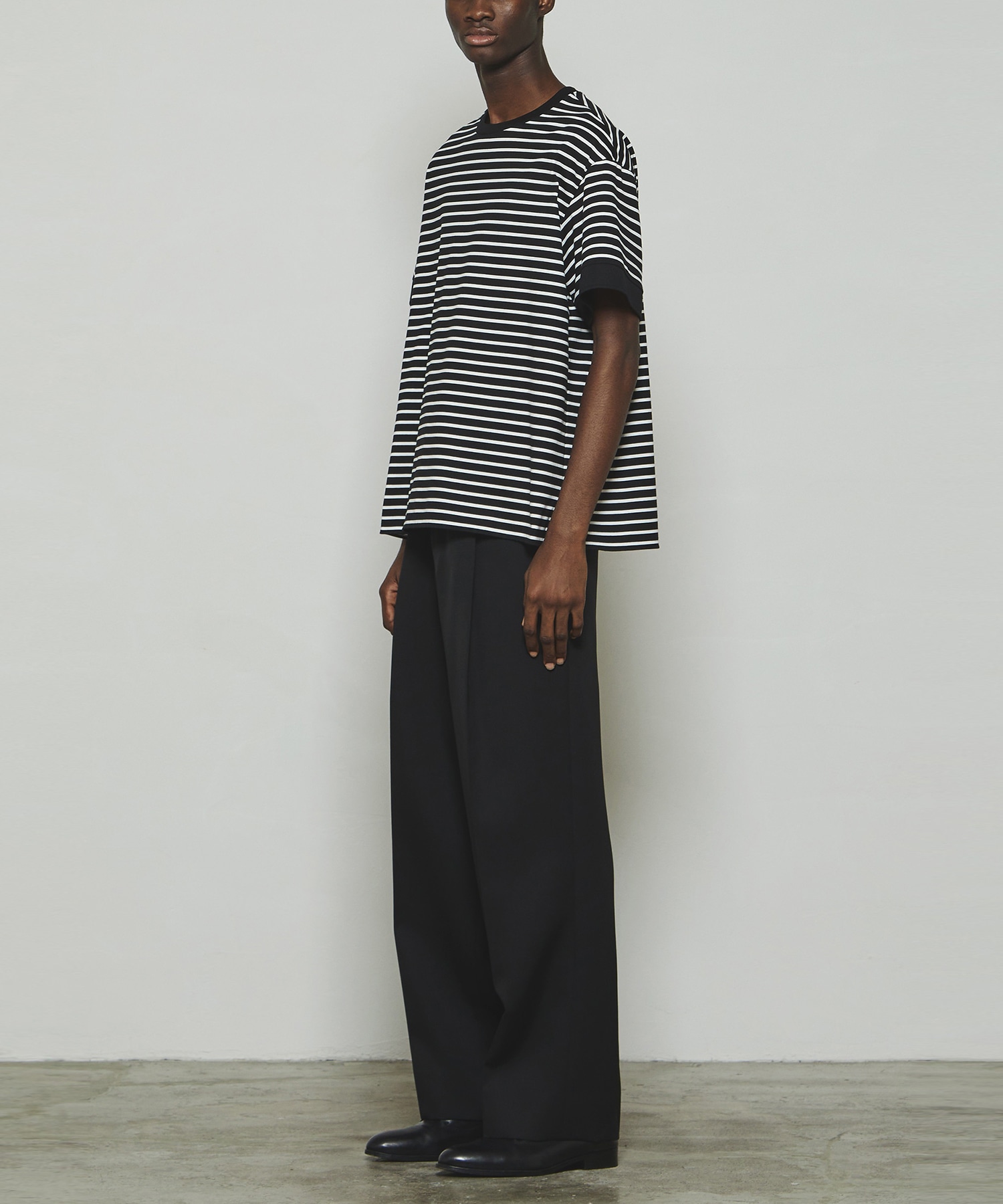 RERACS OVER SIZE BORDER T-SHIRT THE RERACS