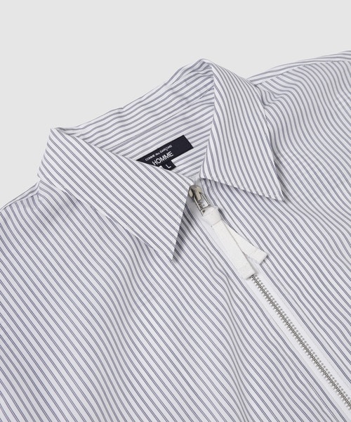 COTTON STRIPE ZIP-UP SHIRTS COMME des GARCONS HOMME