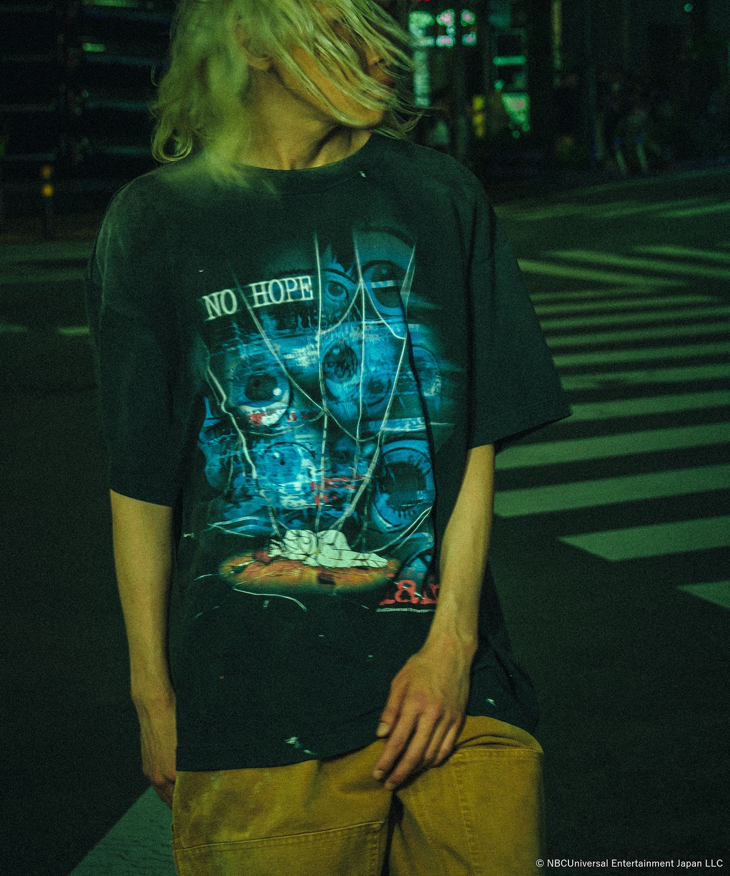 LAIN_SS T-SHIRT / NO HOPE / BLACK / SM-MK1-0000-C83 SAINT M××××××