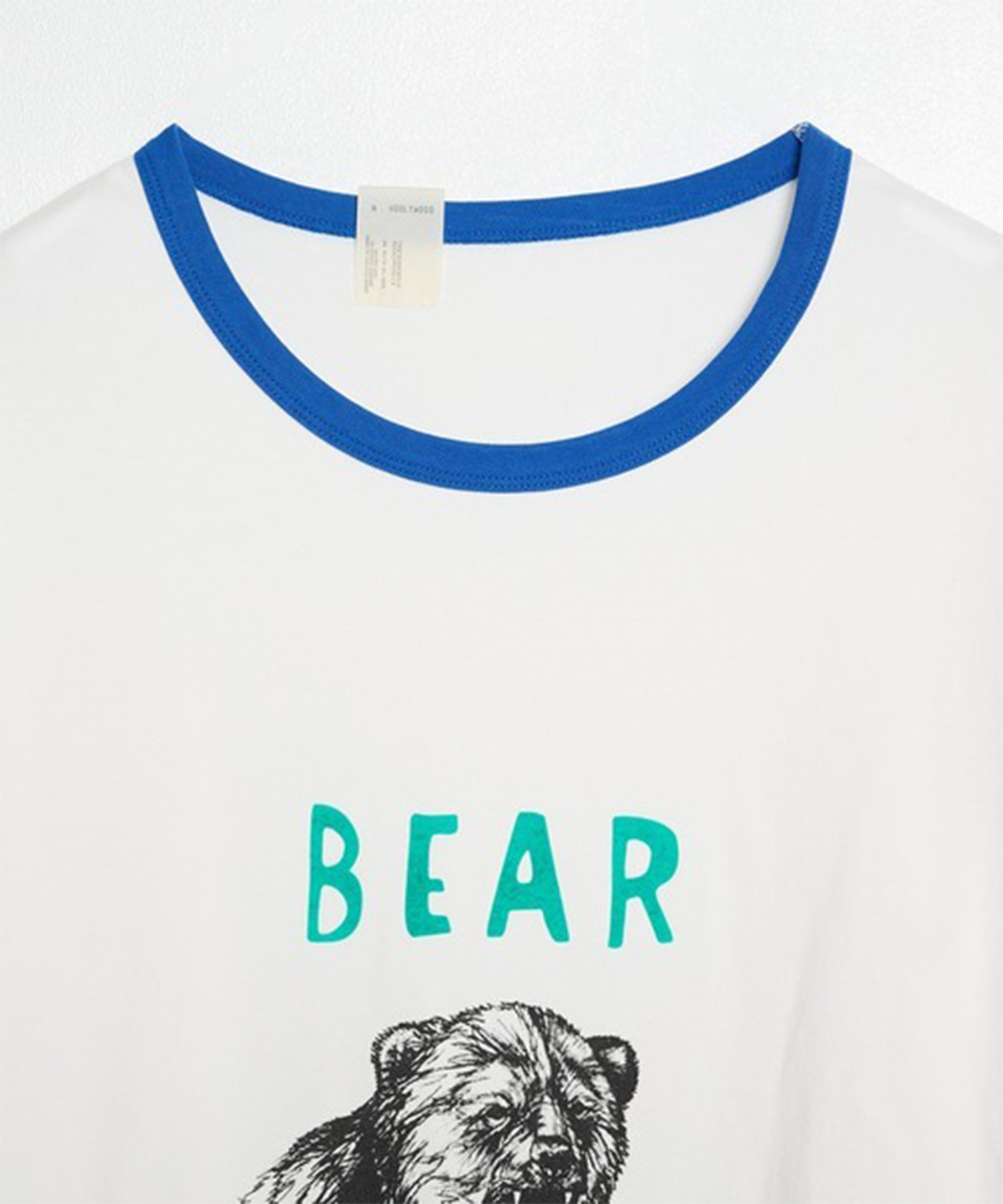 別注復刻BEAR ATTACKS Ringer T-SHIRT N.HOOLYWOOD