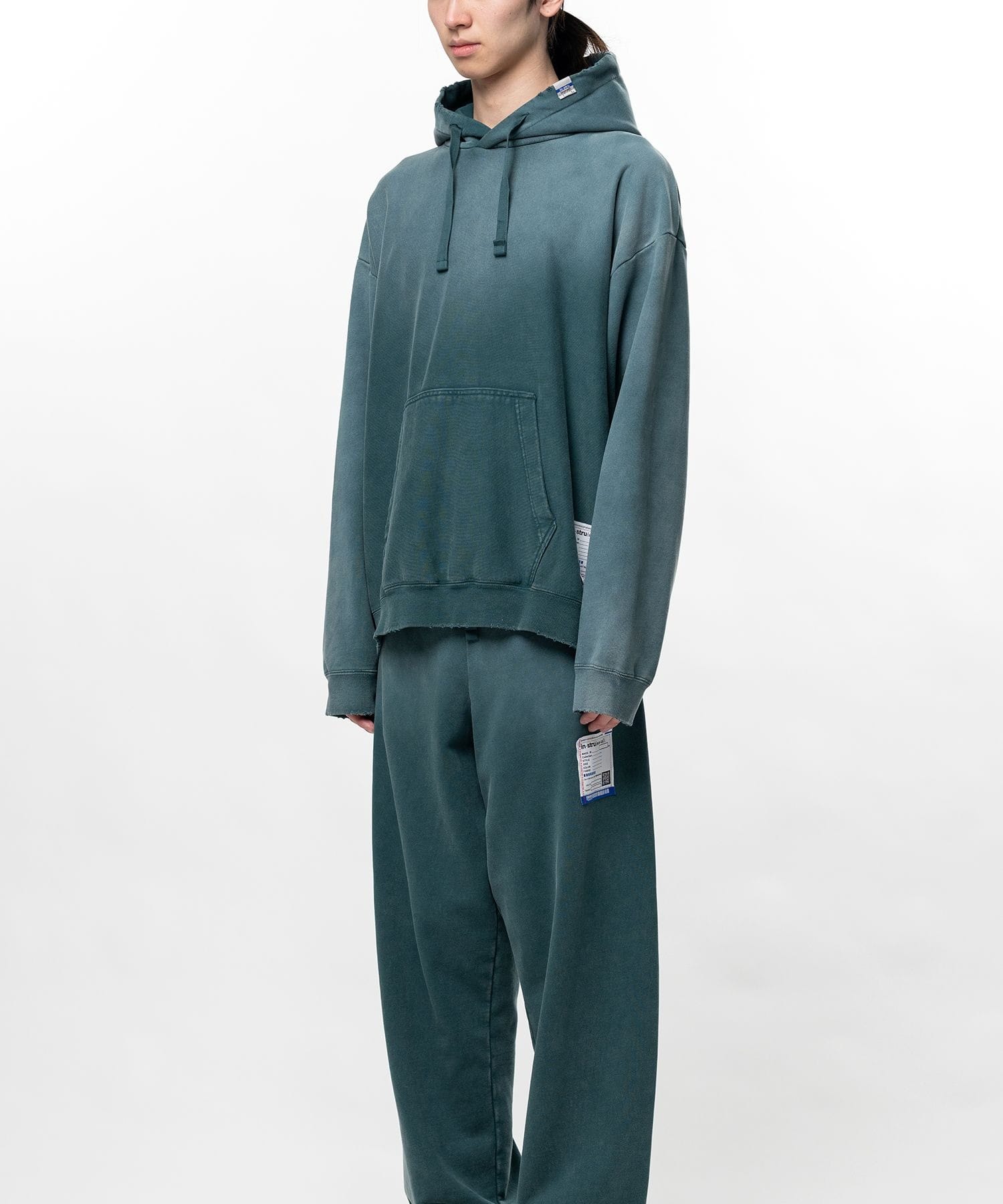 FRENCH TERRY DISTRESSED HOODIE in・stru(men-tal)