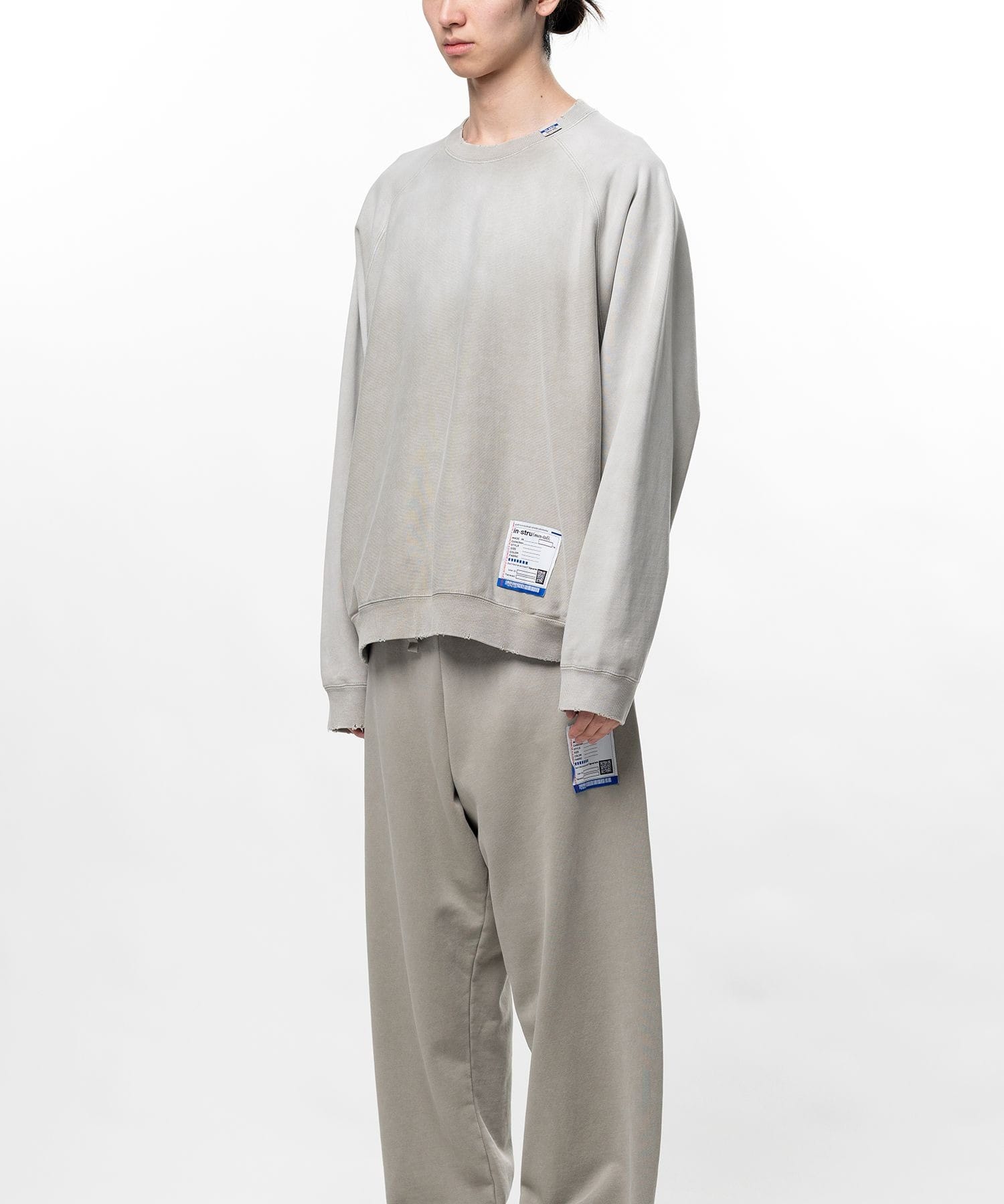FRENCH TERRY DISTRESSED PULLOVER in・stru(men-tal)