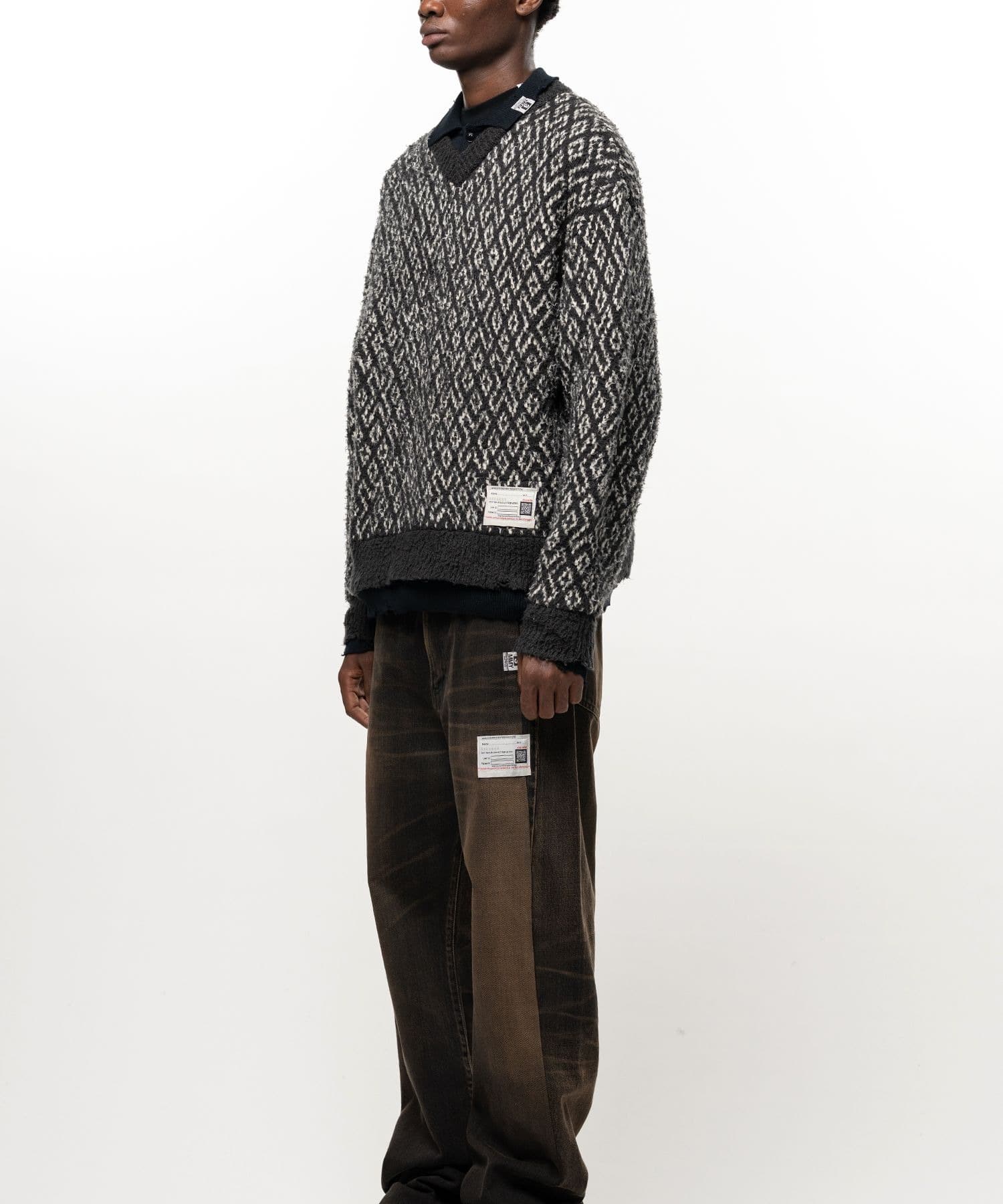 LAYERED KNIT PULLOVER Maison MIHARA YASUHIRO