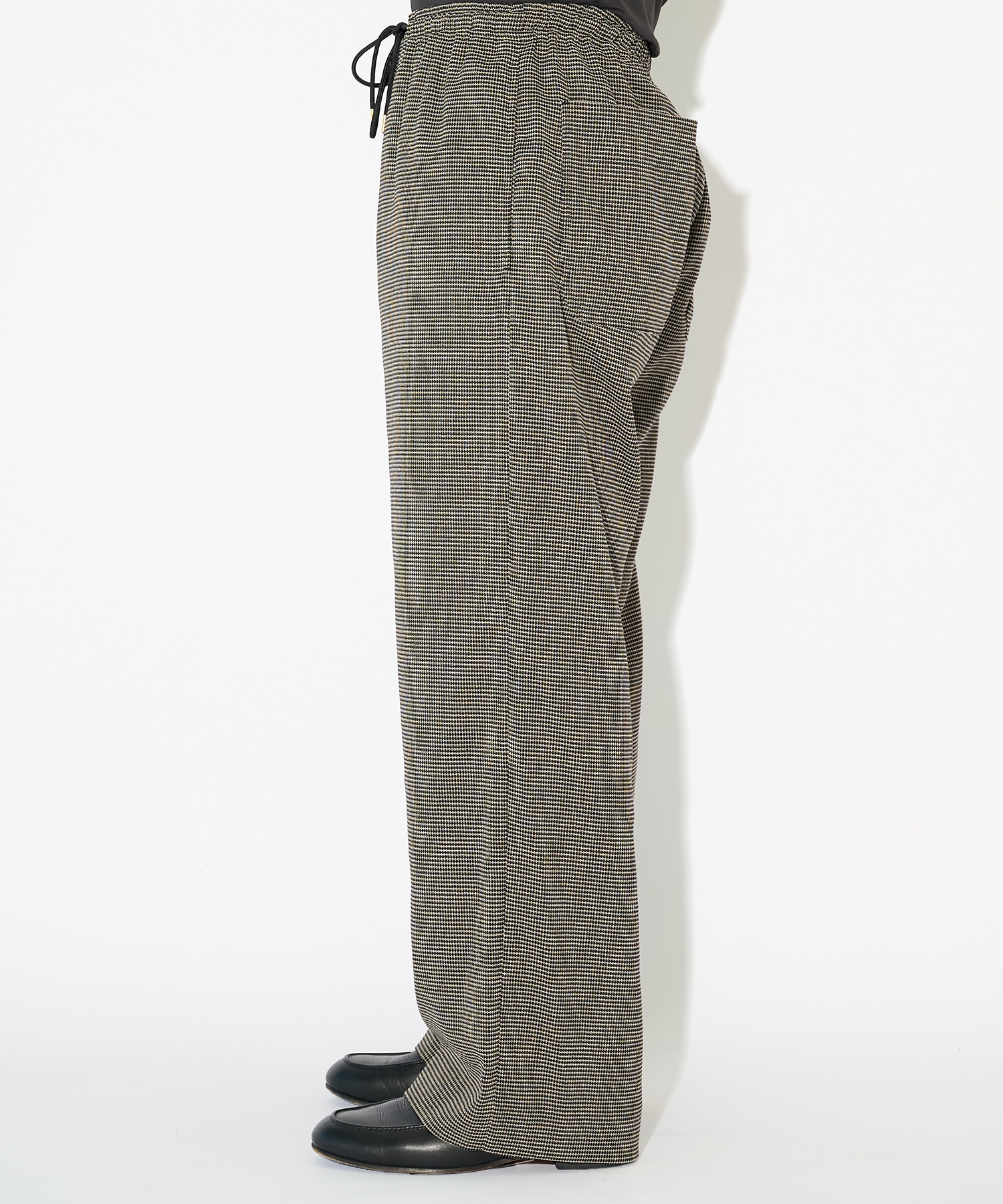 Mix Yarn Mesh Drawstring Wide Pants CULLNI