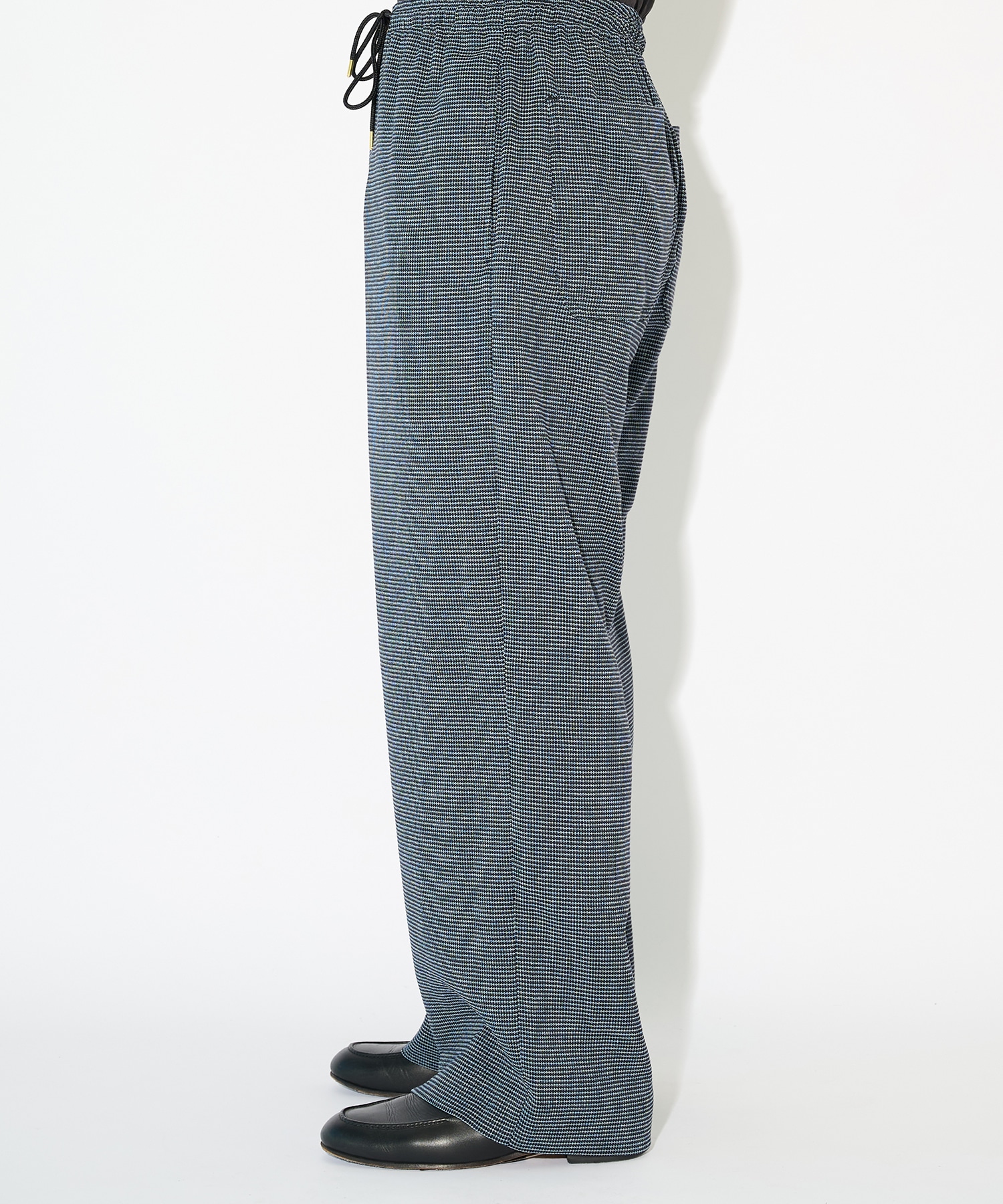 Mix Yarn Mesh Drawstring Wide Pants CULLNI