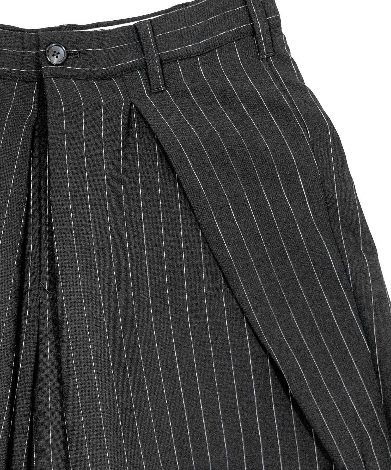Cropped bonded wool pants KHOKI