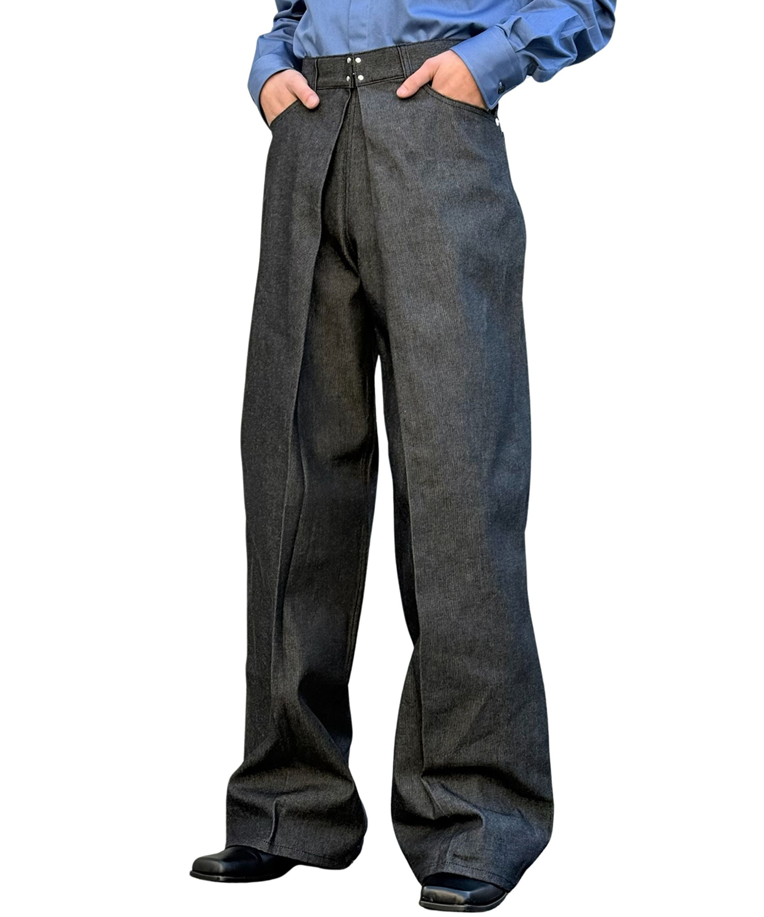 RIGID DENIM WIDE PANTS (SHORT LENGTH) JOHN LAWRENCE SULLIVAN