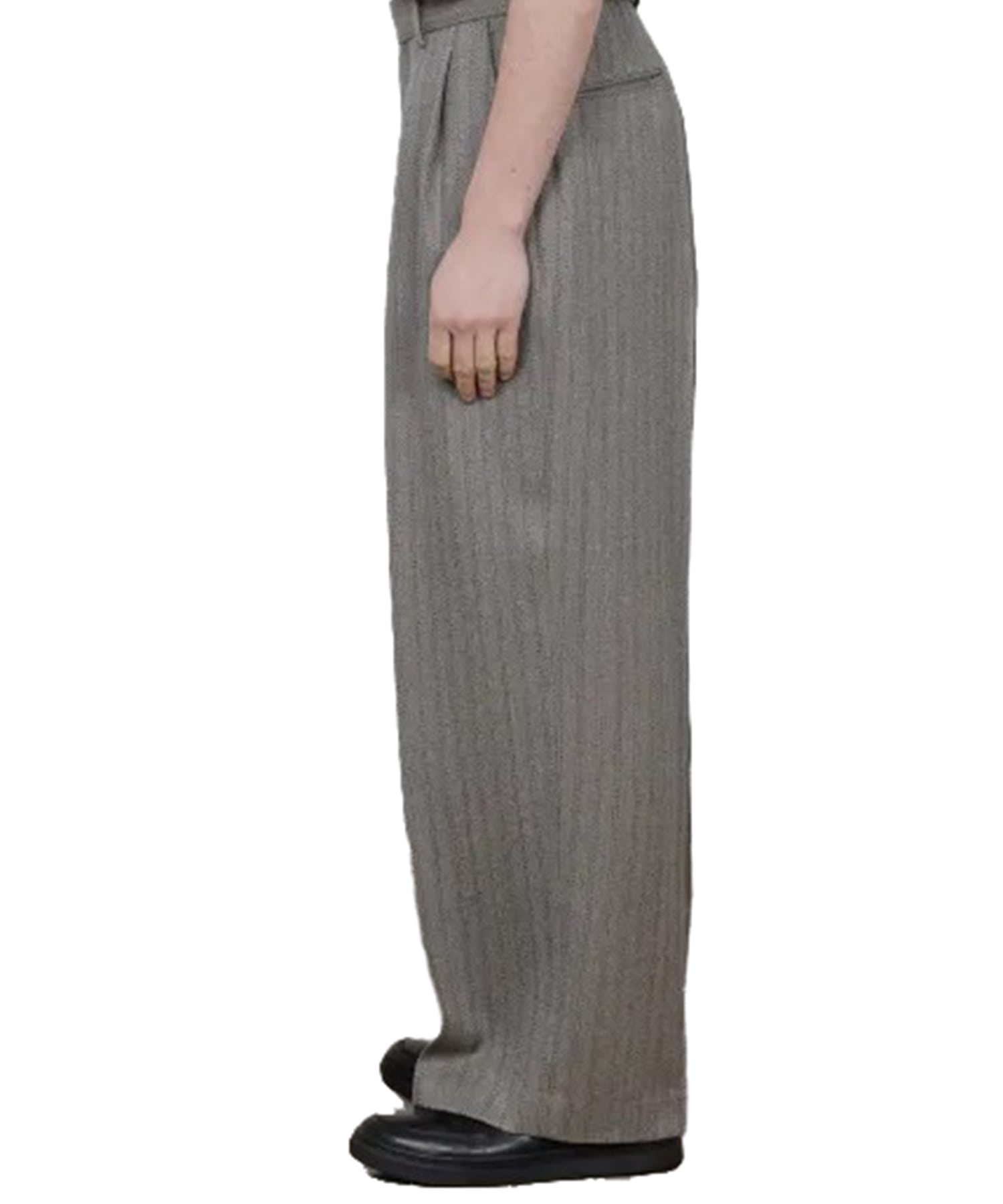 SINGLE PLEAT WIDE TROUSERS MARKAWARE/marka