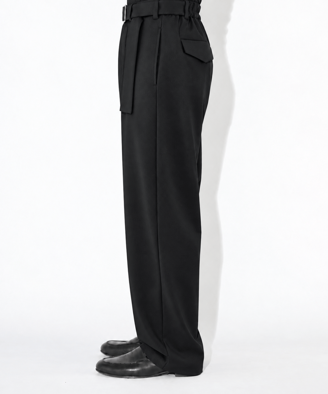 別注 Dry Gabardine Wide Pant with Long Belt CULLNI