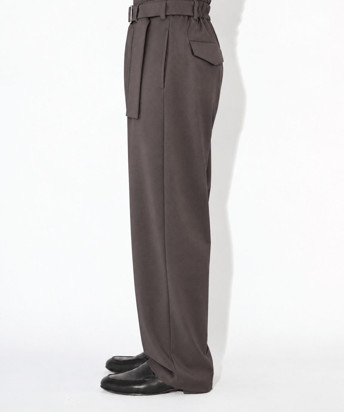 別注 Dry Gabardine Wide Pant with Long Belt CULLNI