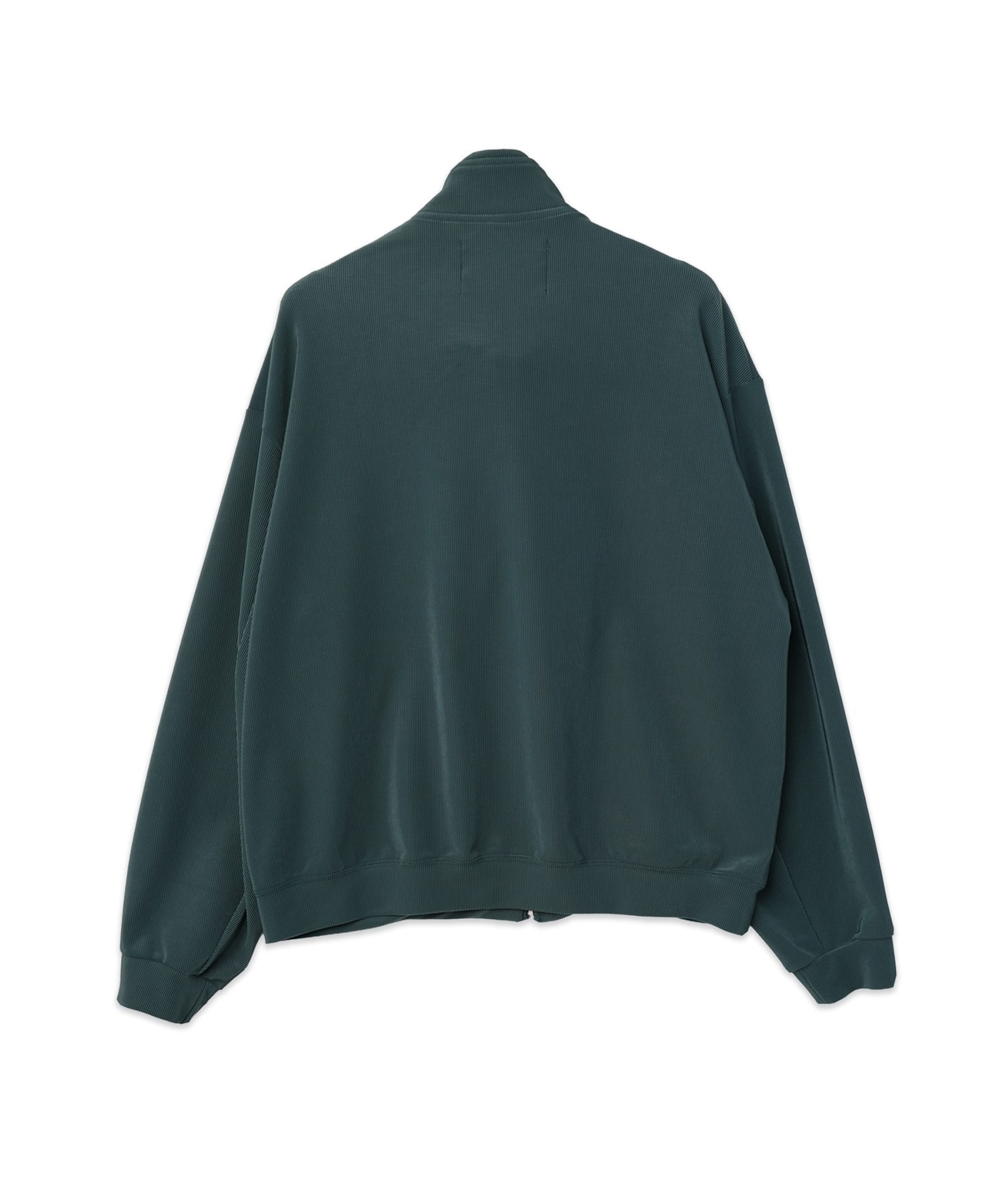 Stretch Fiber Cord Pique Layered Collar Zip Up Blouson CULLNI