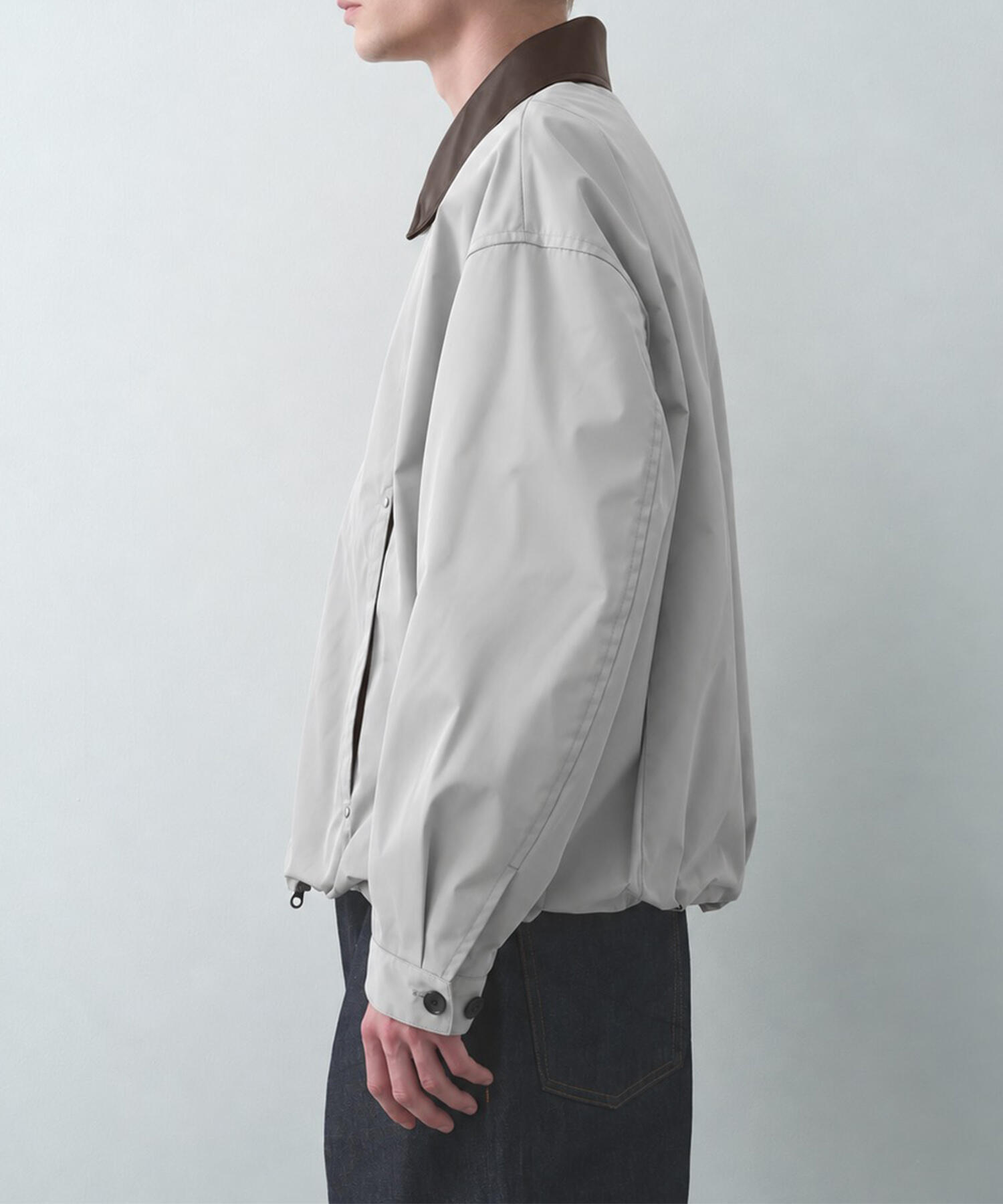 Leather collar Balloon Blouson STUDIOUS