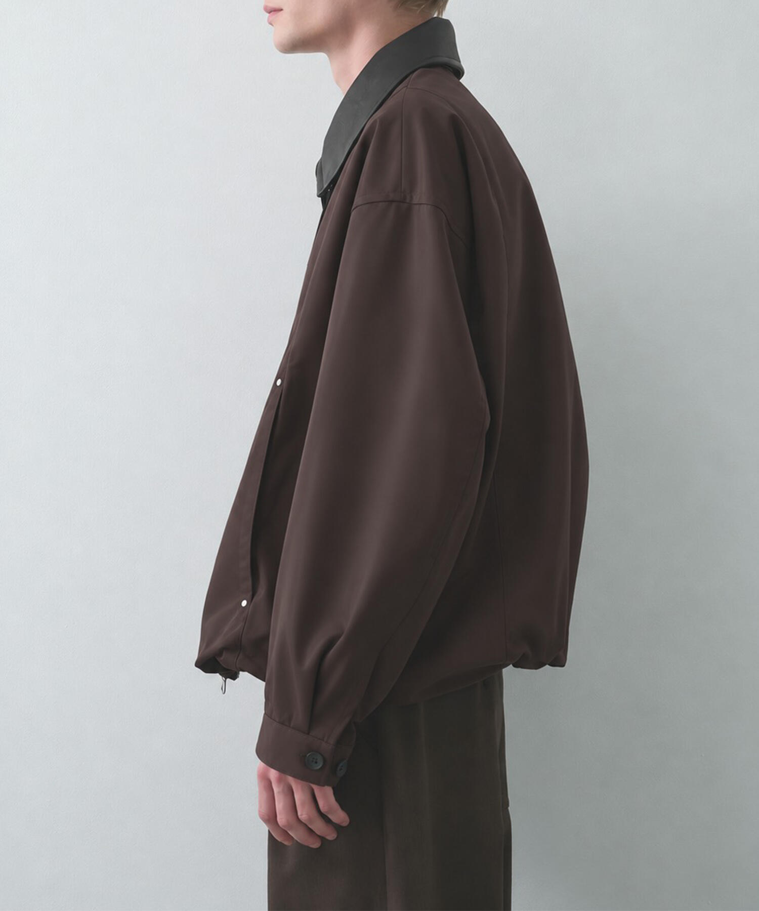 Leather collar Balloon Blouson STUDIOUS