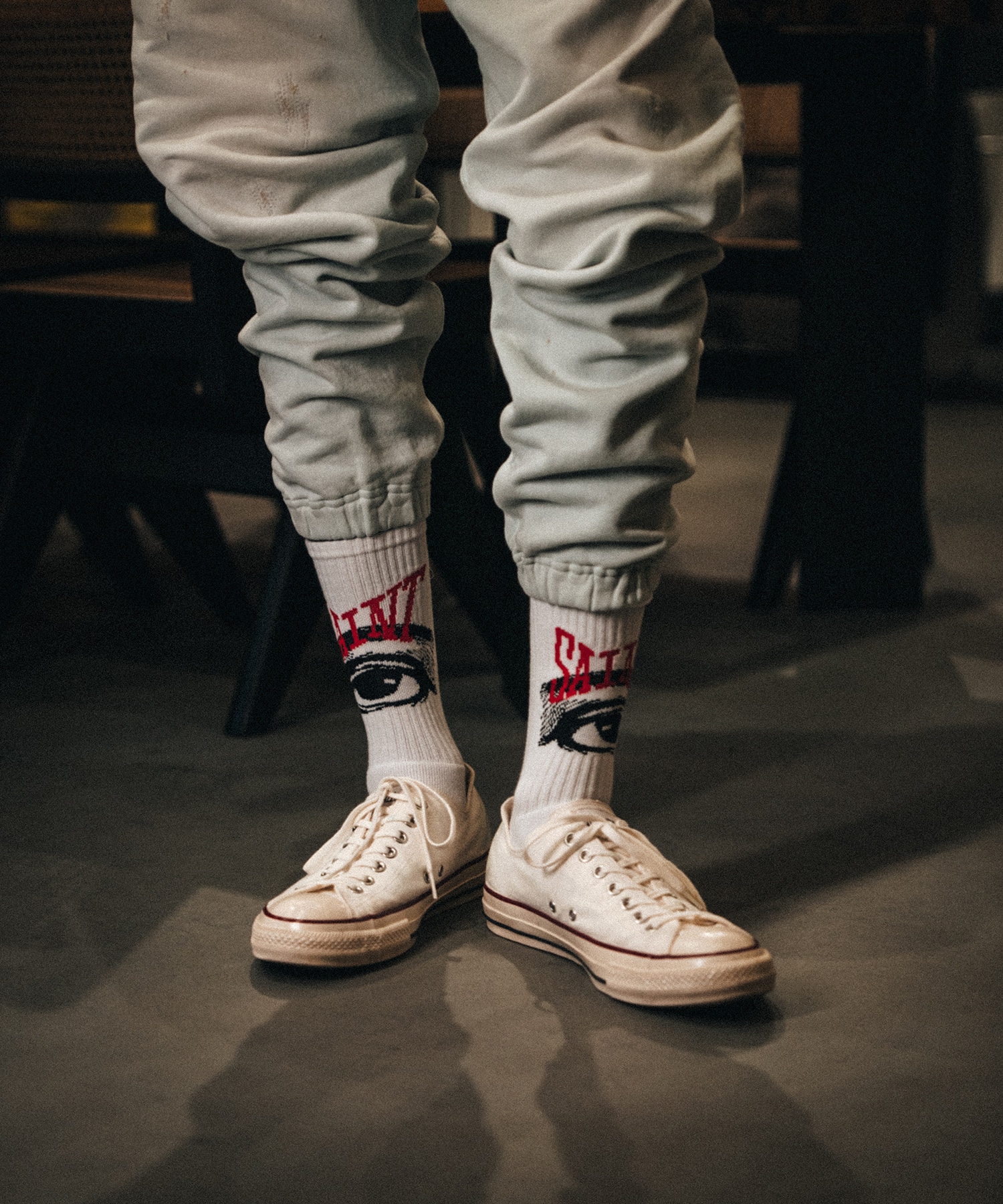 SOCKS / EYE / WHITE / SM-MK1-0000-107 SAINT M××××××