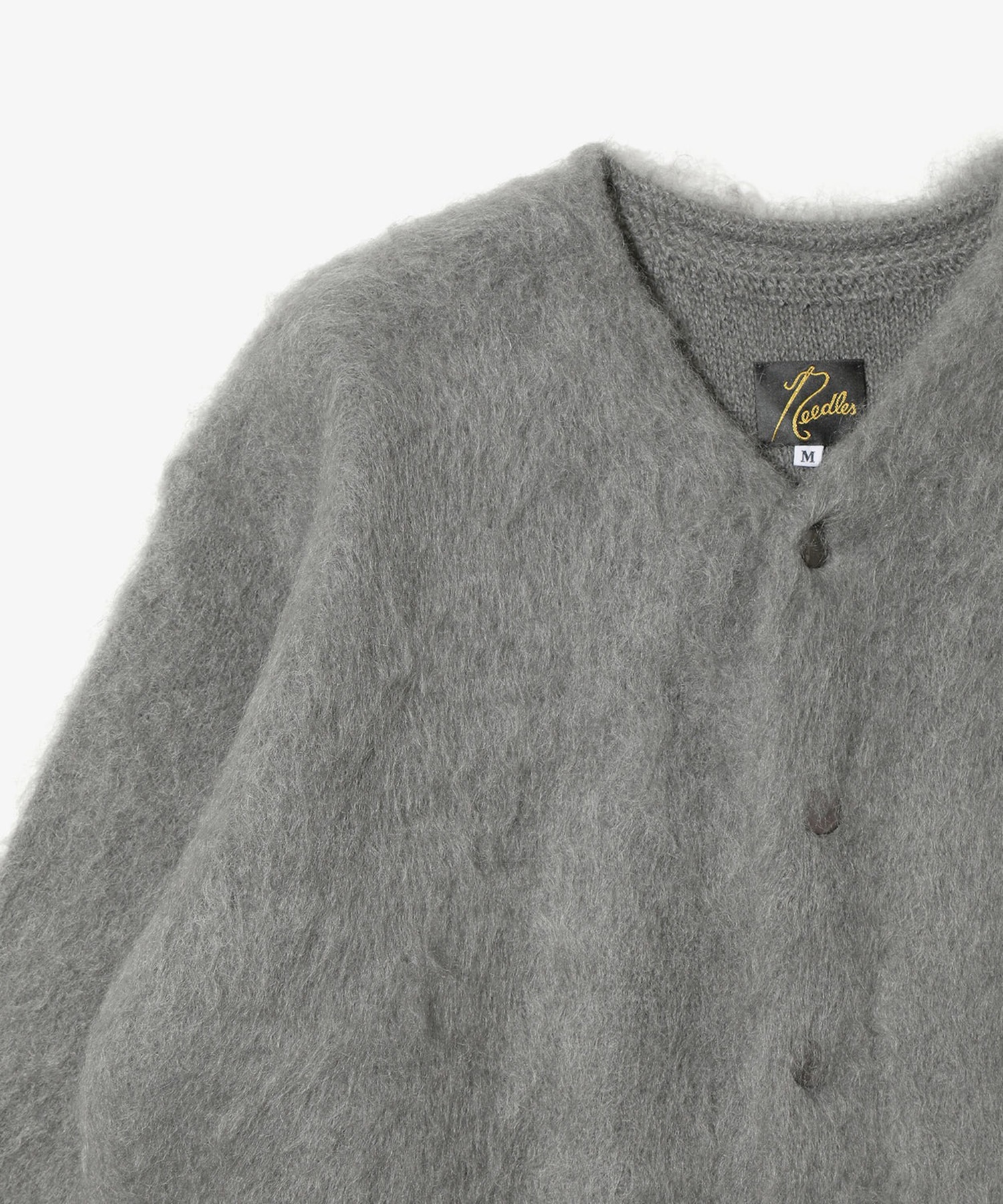 Mohair Crew Neck Cardigan - Solid NEEDLES