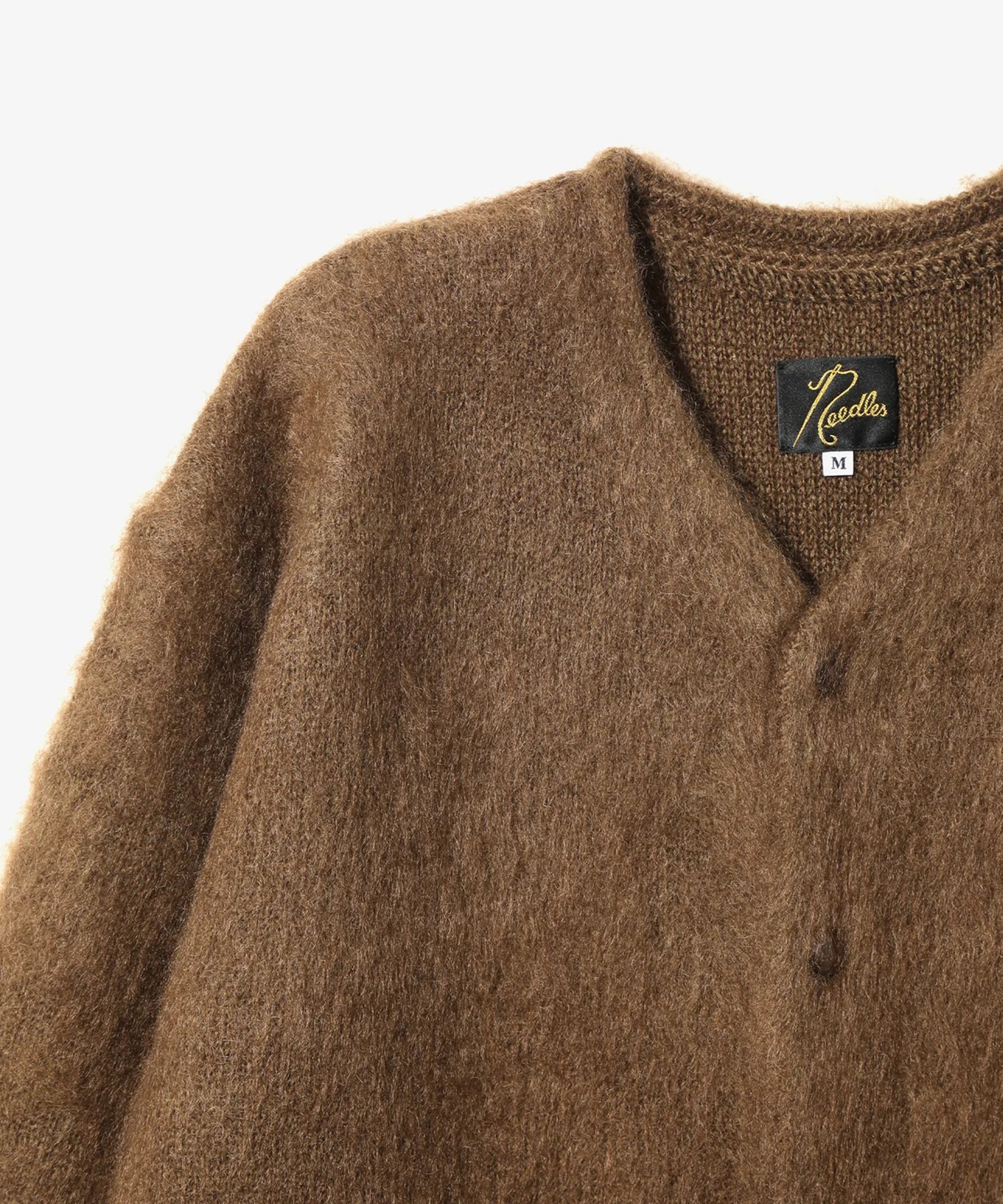 Mohair Crew Neck Cardigan - Solid NEEDLES