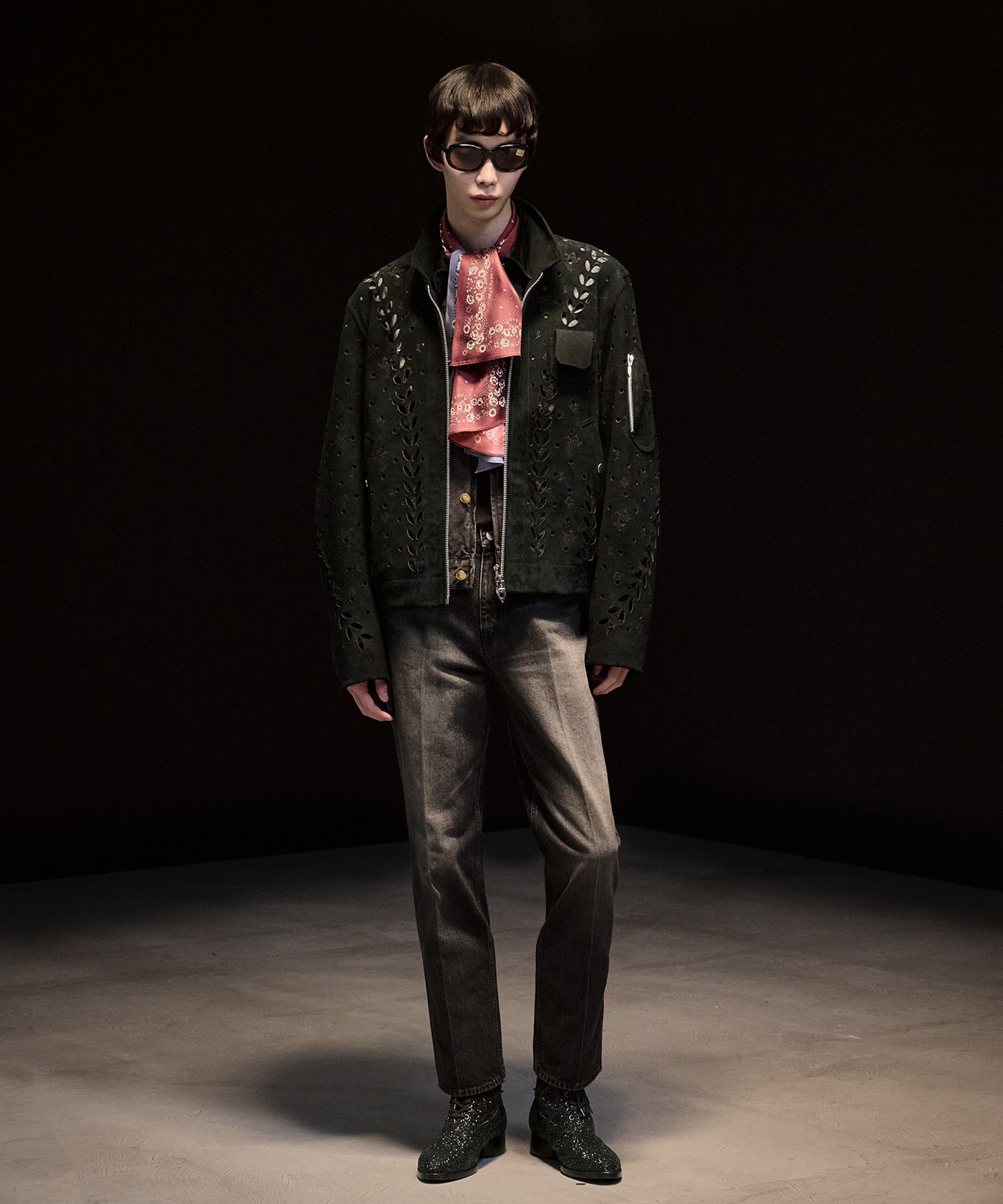 IVY HOLE LEATHER FLIGHT JACKET MASU