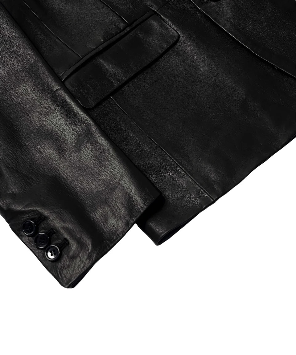 TAILORED COLLAR JACKET A LEATHER