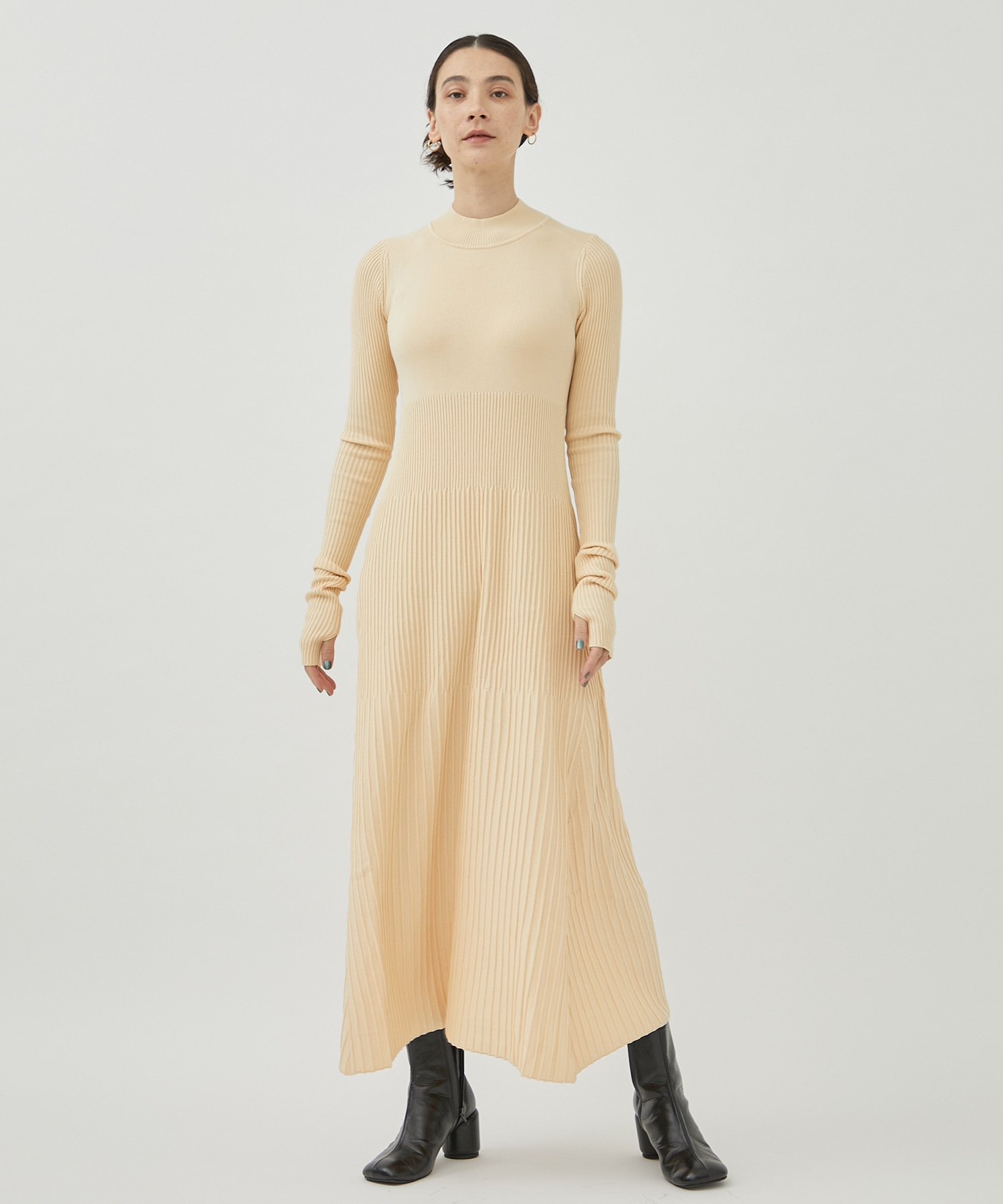 別注RIB KNIT ONEPIECE WRAPINKNOT