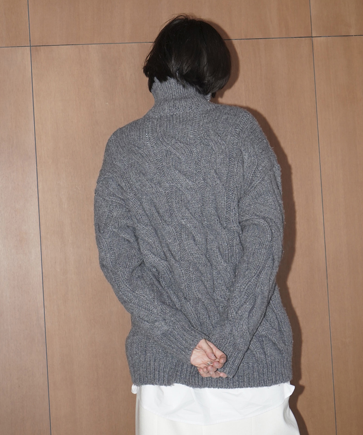 BIG CABLE OVER HAND KNIT TOPS CLANE