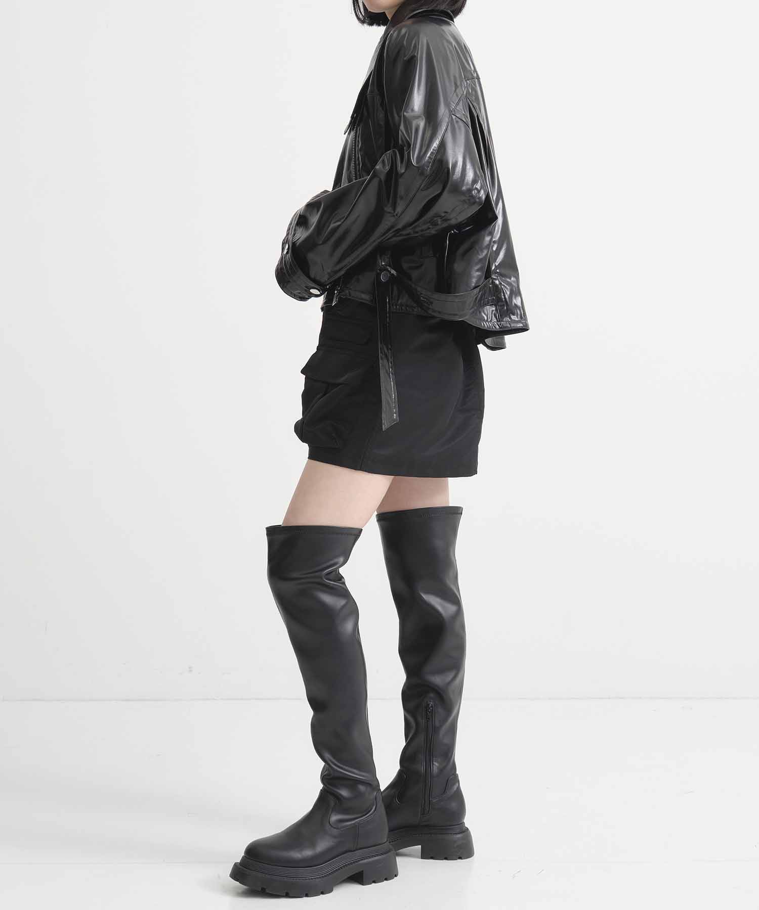 Patent Biker Jacket STUDIOUS
