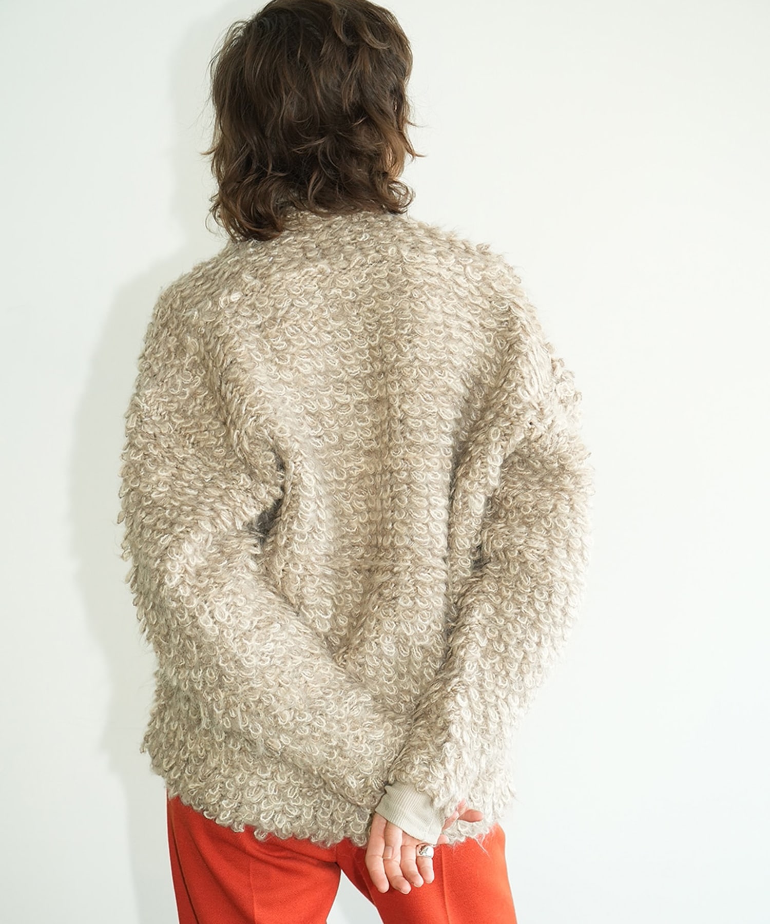 MIX LOOP MOHAIR KNIT TOPS CLANE