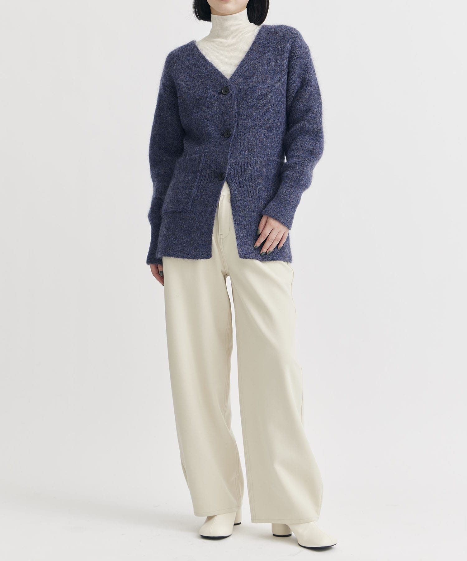 別注GRADIATION MOHAIR CARDIGAN WRAPINKNOT