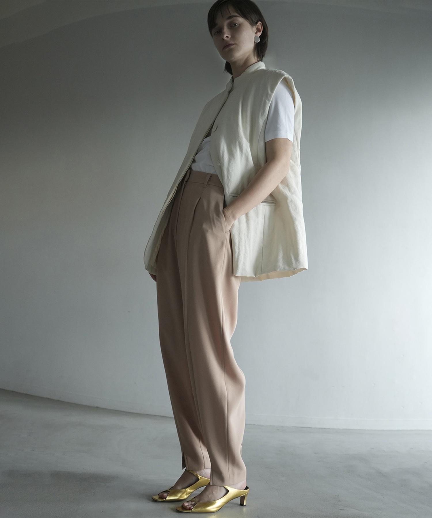 SLIT HEM BALLOON PANTS CLANE