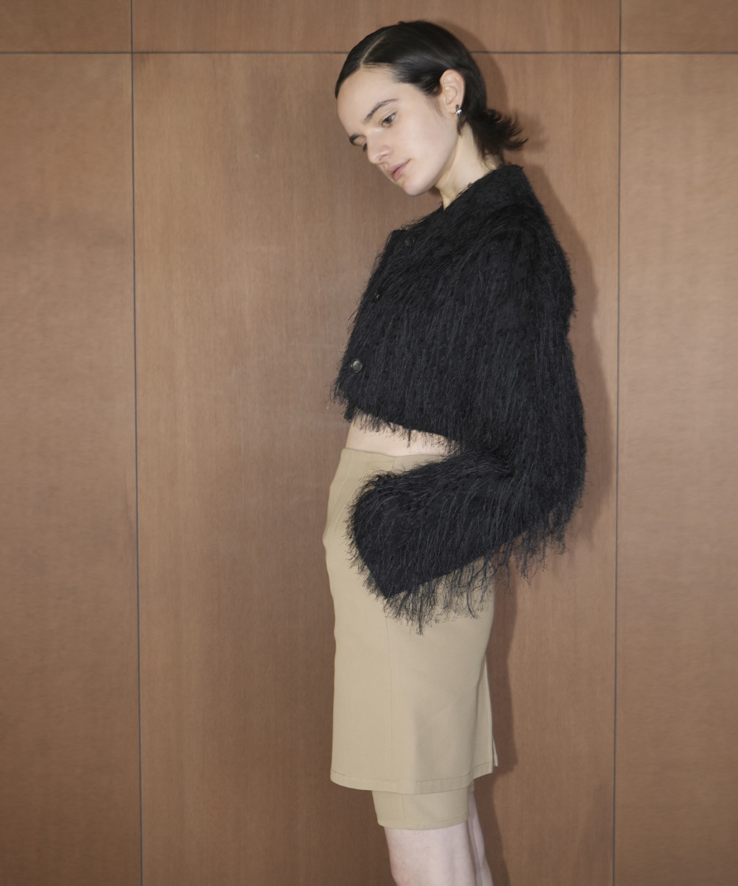 FRINGE SHORT JACKET CLANE