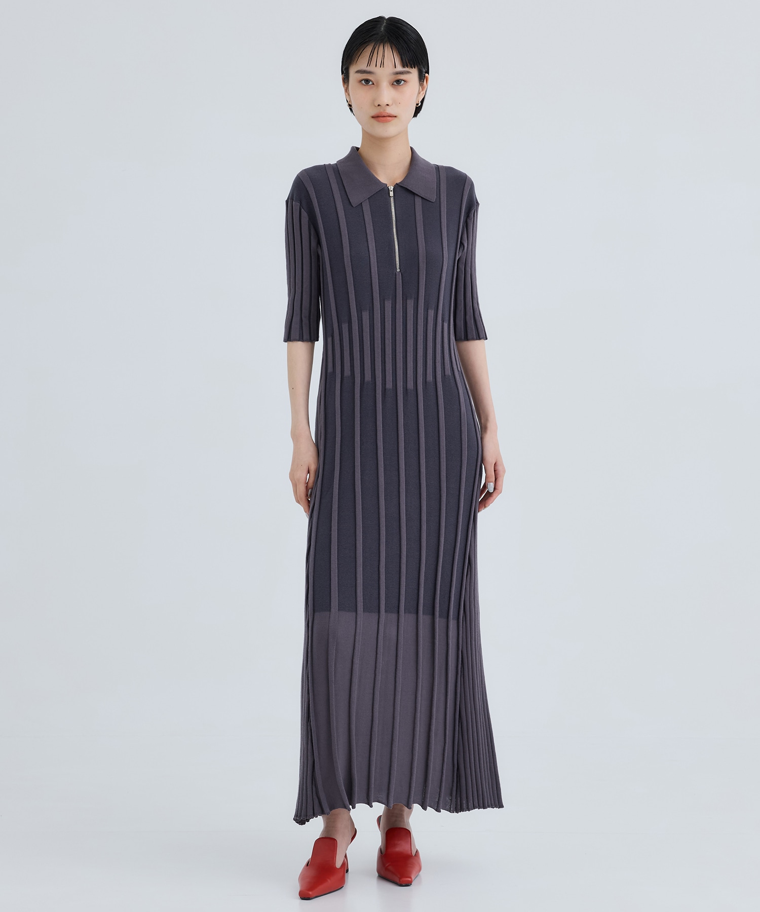 別注HALF SLEEVE ZIP DRESS CINOH