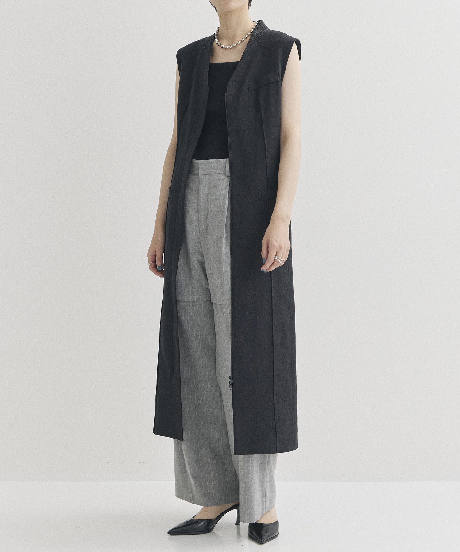 Tailored Linen Gilet Dress STUDIOUS