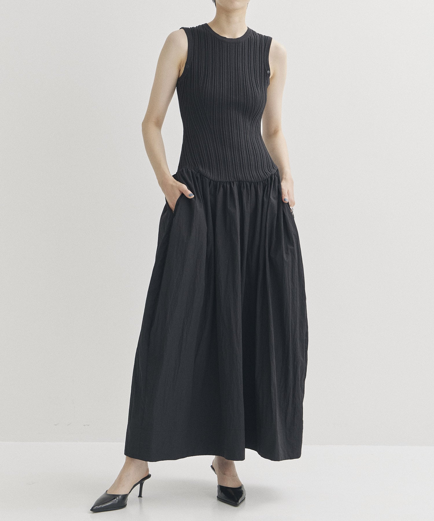 2way Sleeve Knit Dress STUDIOUS