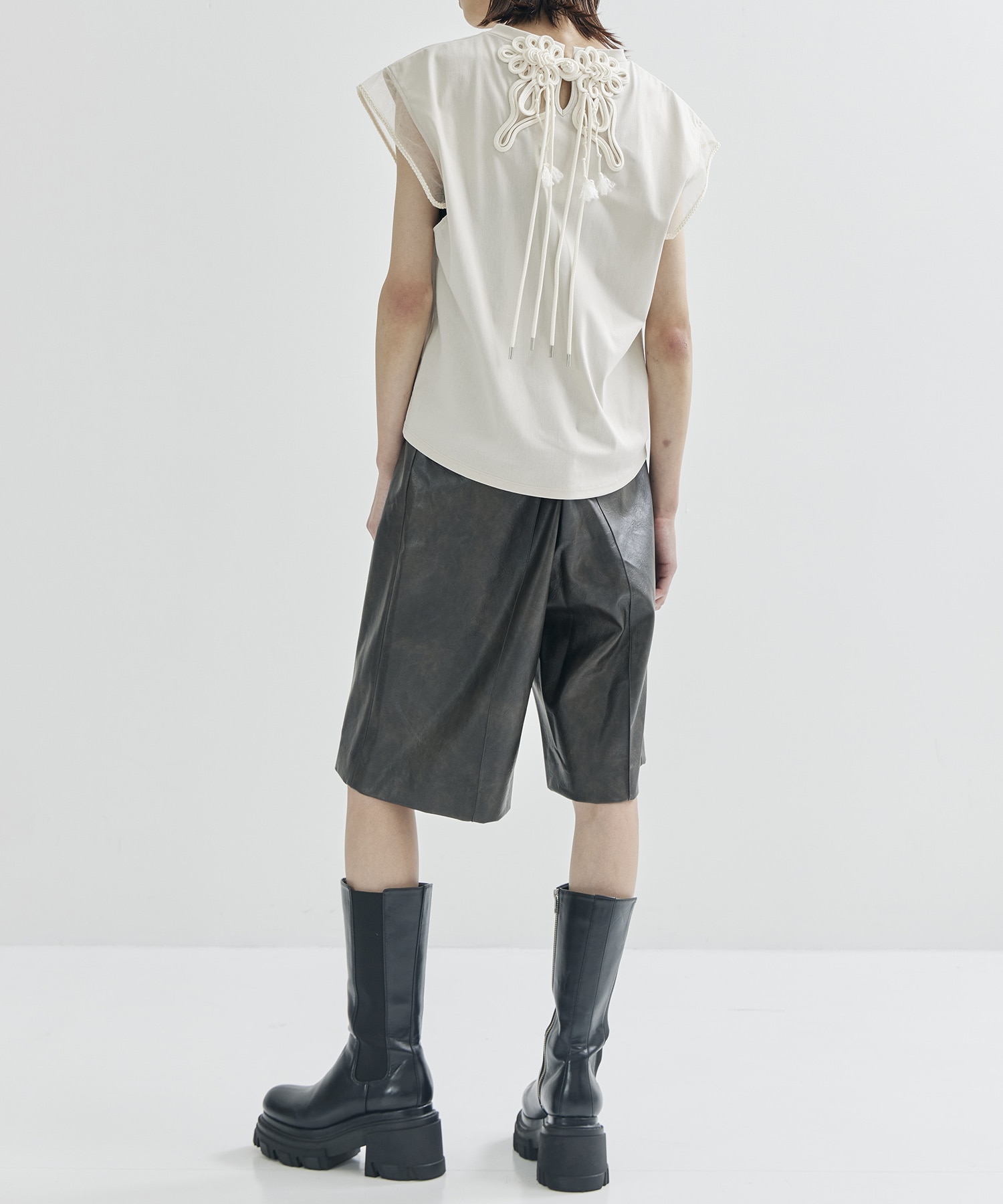 別注China ribbon no sleeve T-shirt tanakadaisuke