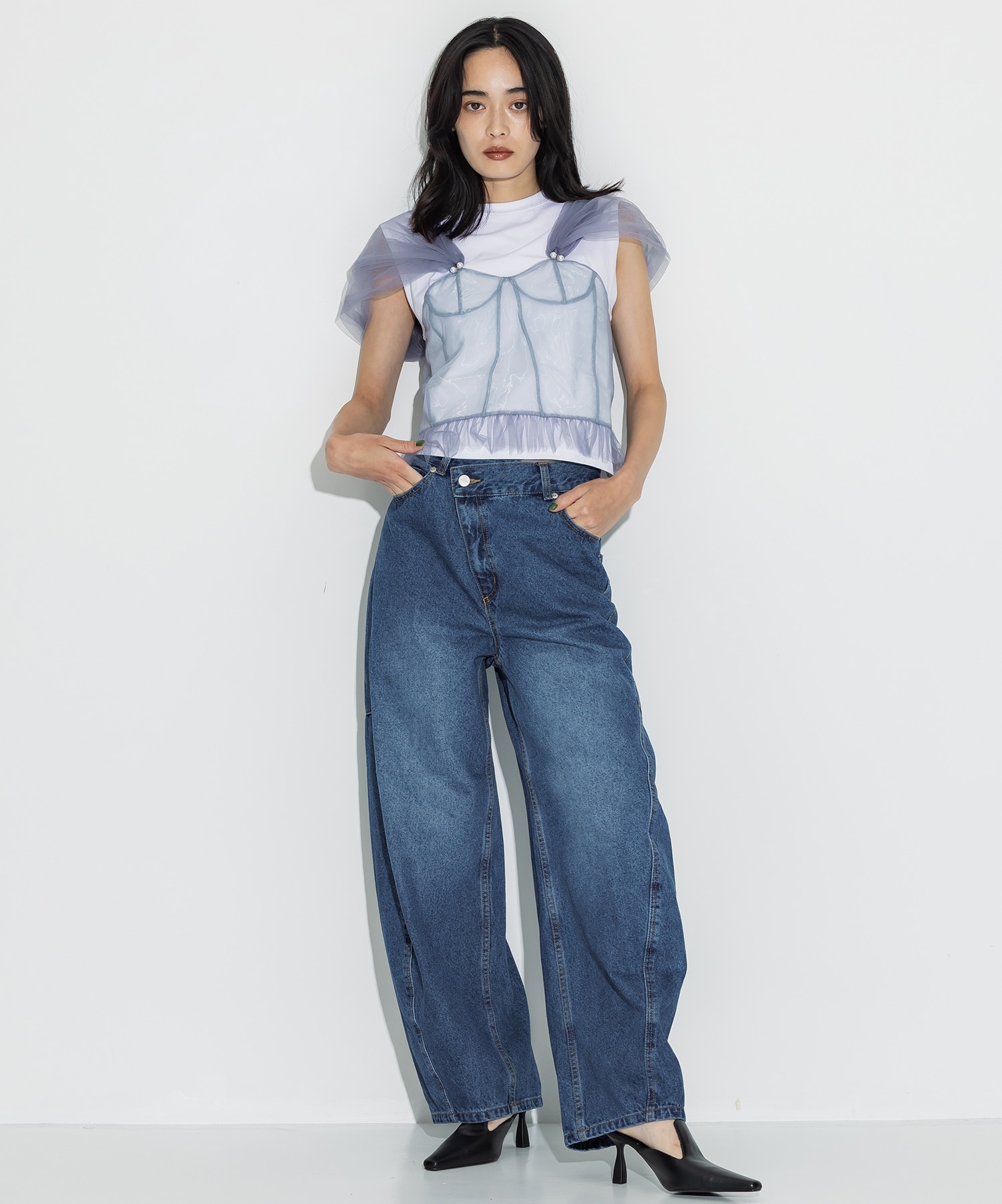 別注Tulle Corsert T-shirt VIVIANO
