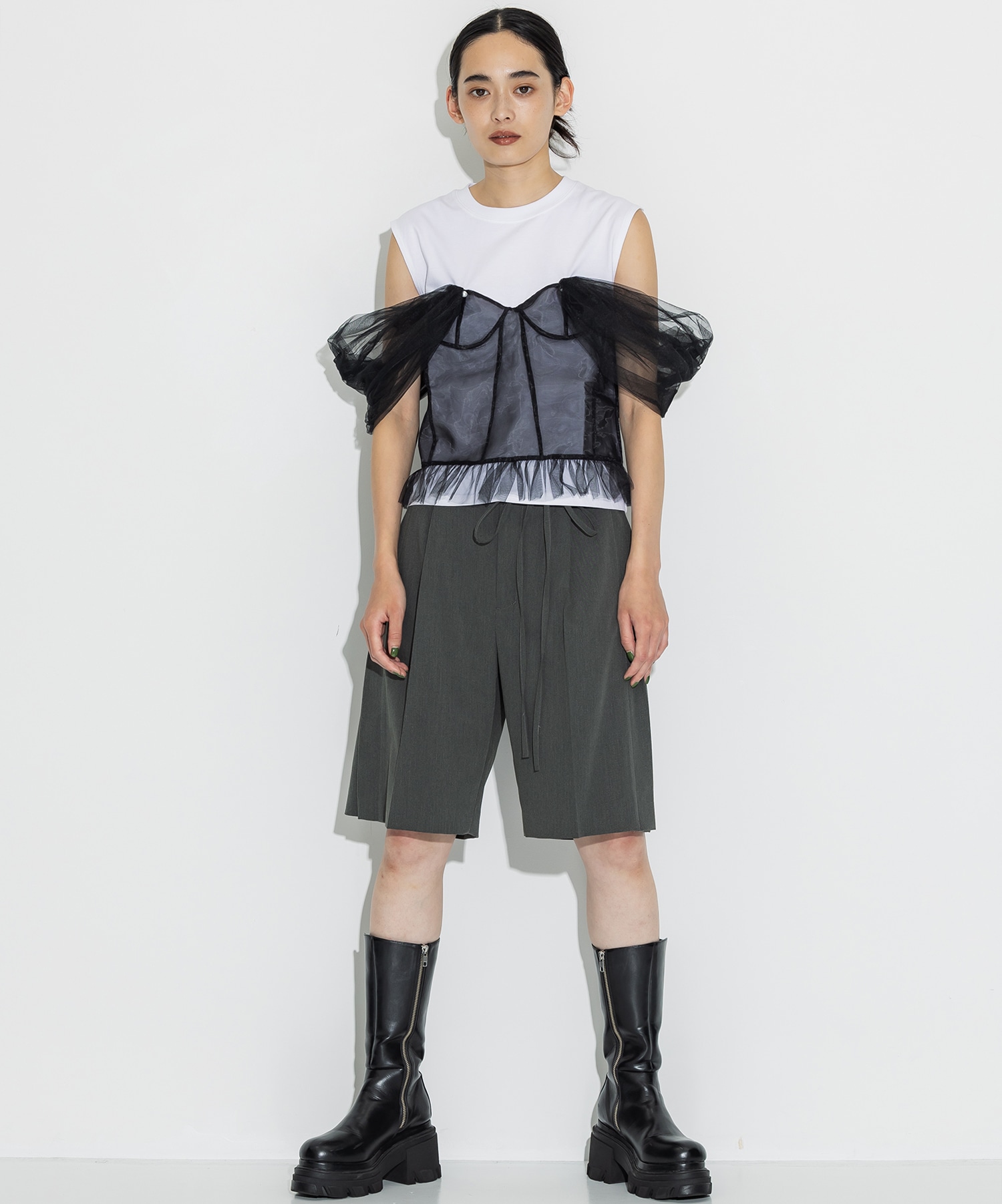 別注Tulle Corsert T-shirt VIVIANO
