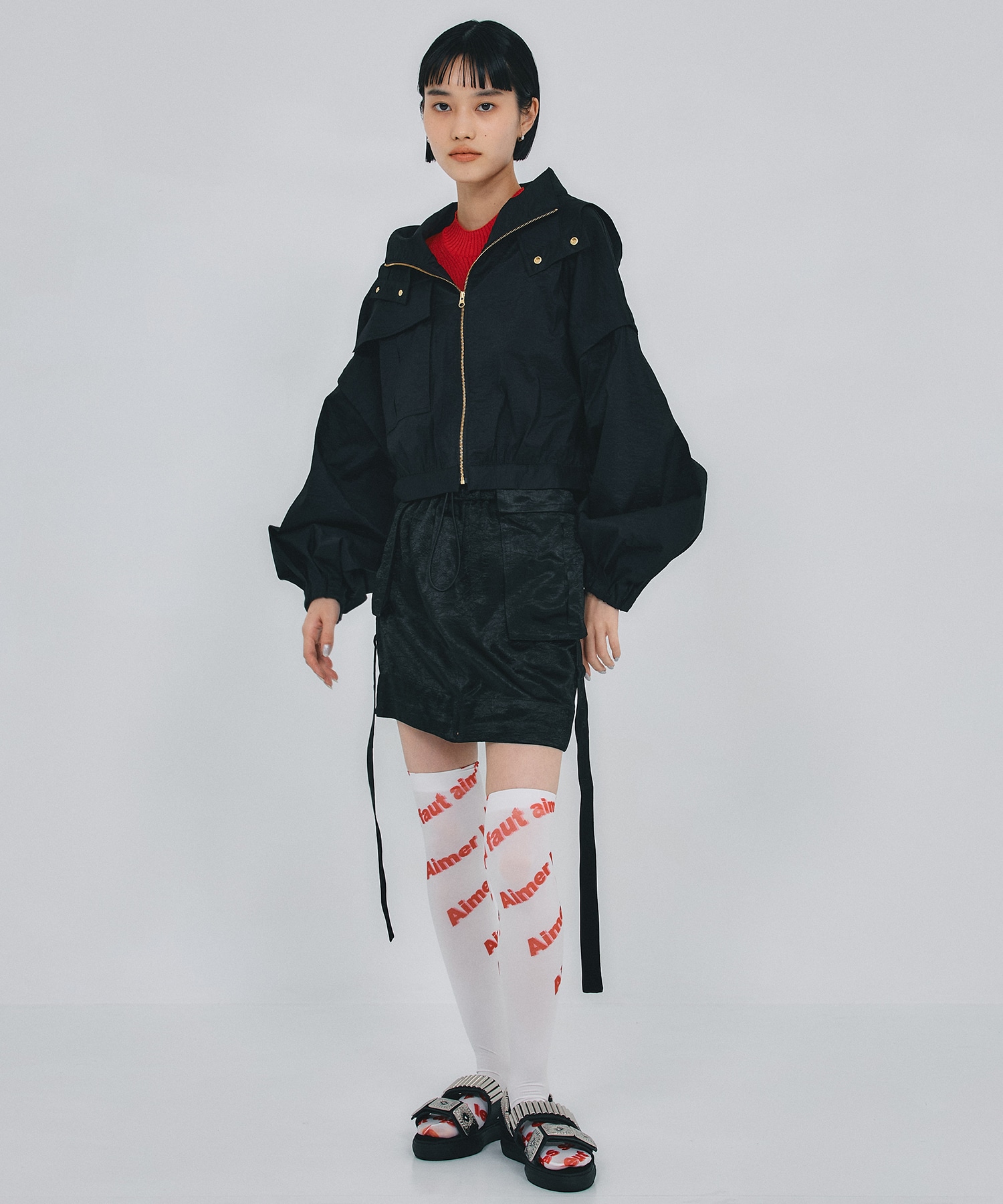 別注2WAY see-through cropped blouson THINGS THAT MATTER