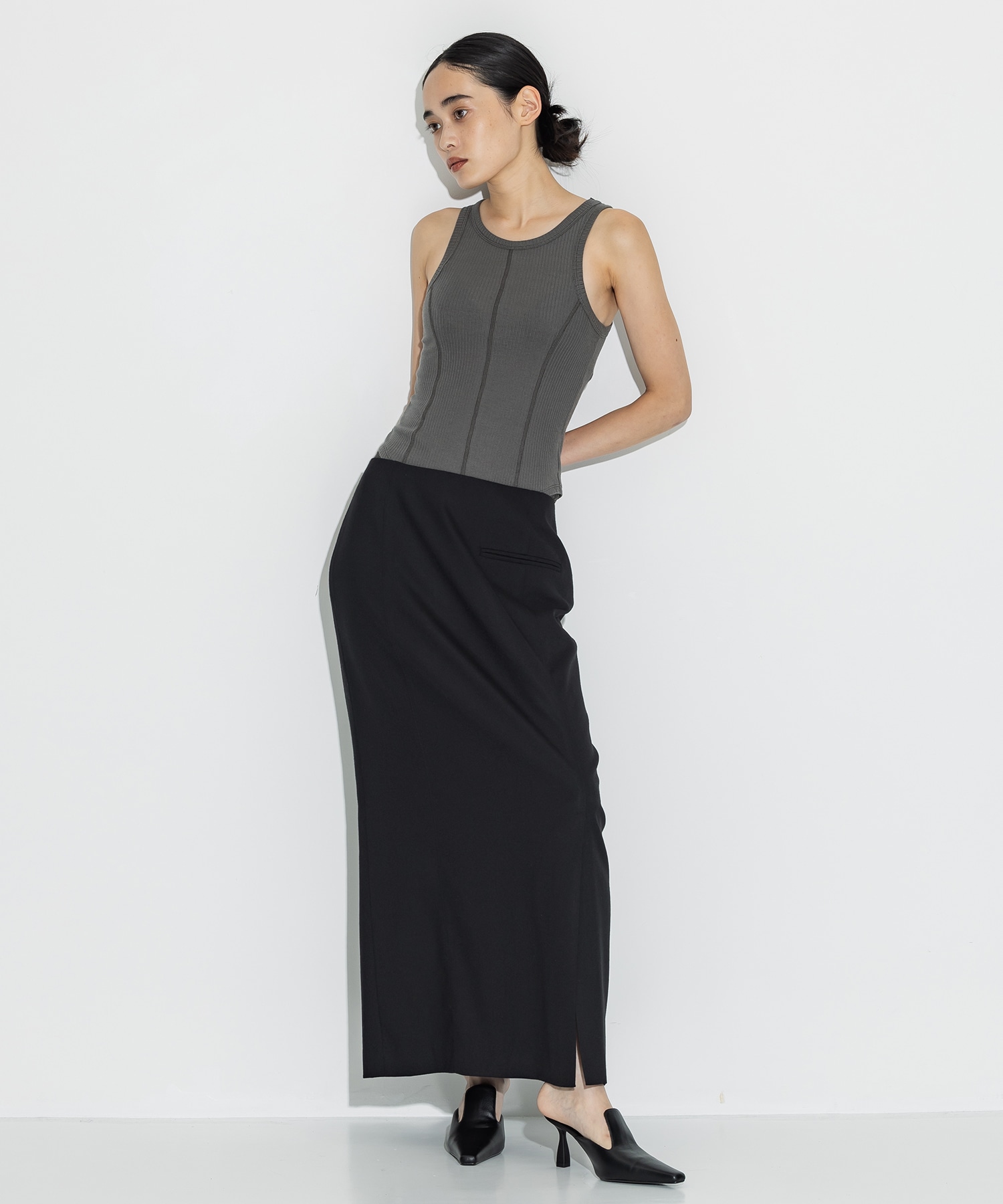 Side Vents Pencil Skirt 