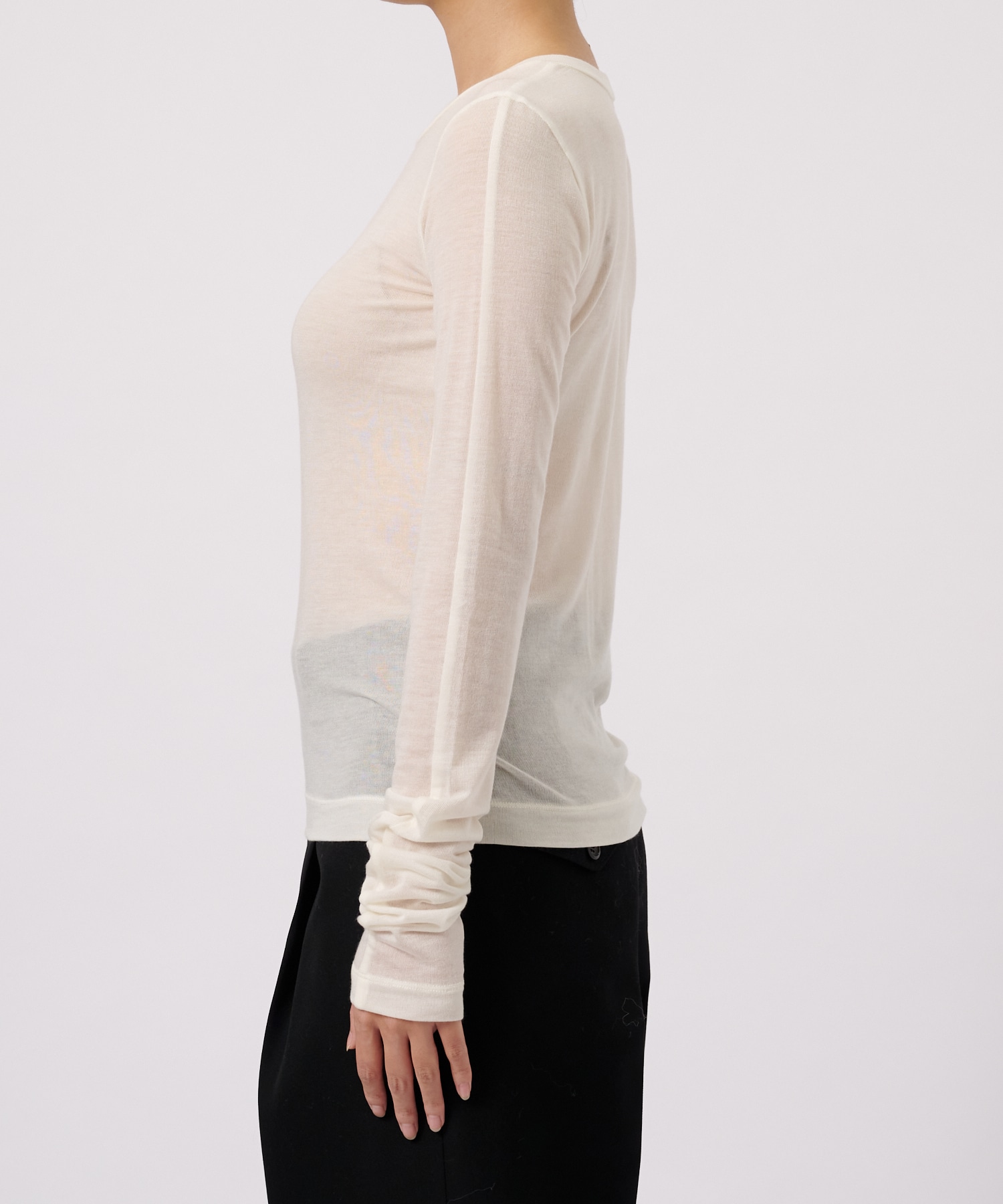 別注TENCEL CASHMERE LONG SLEEVE KNIT CINOH