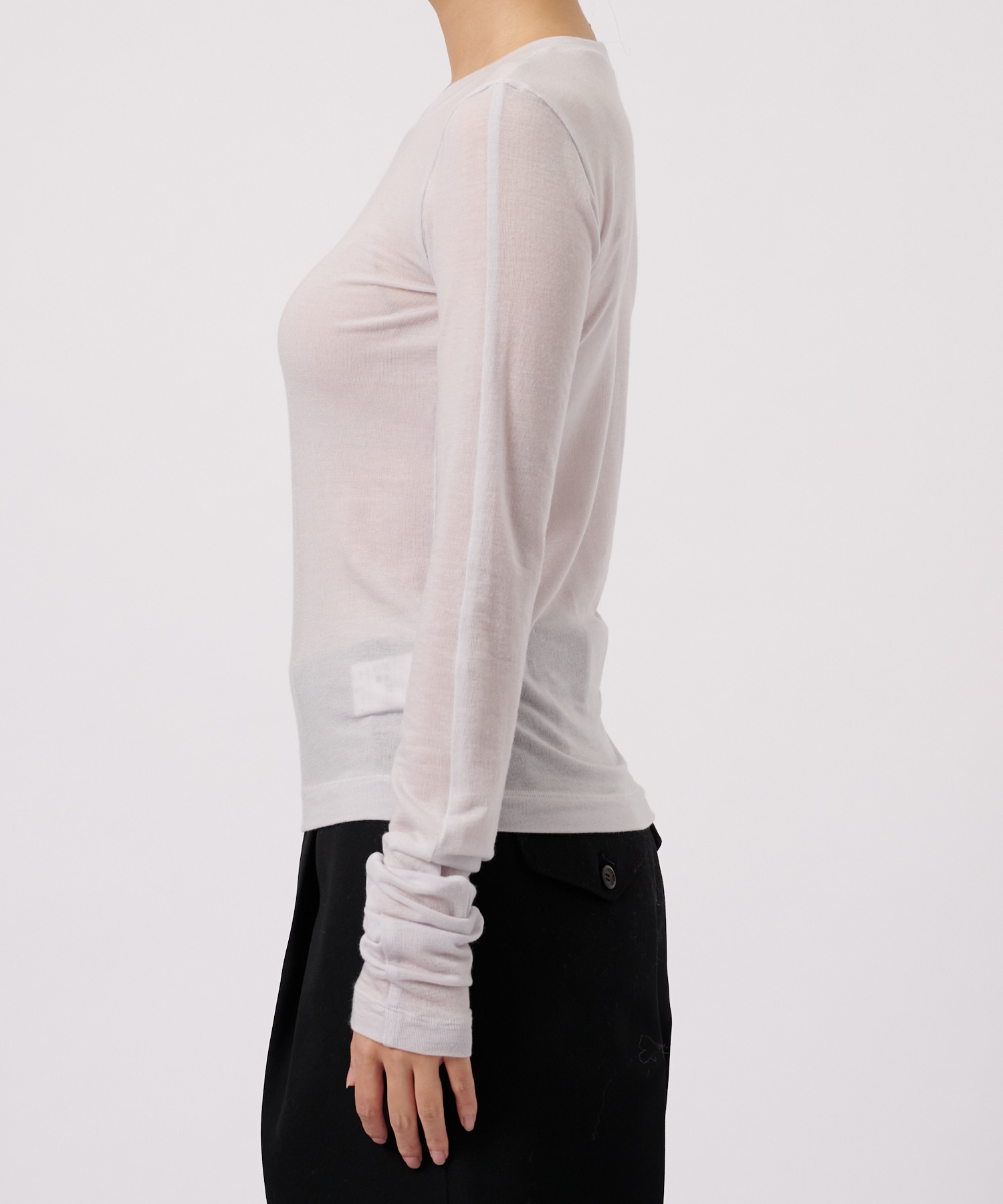 別注TENCEL CASHMERE LONG SLEEVE KNIT CINOH